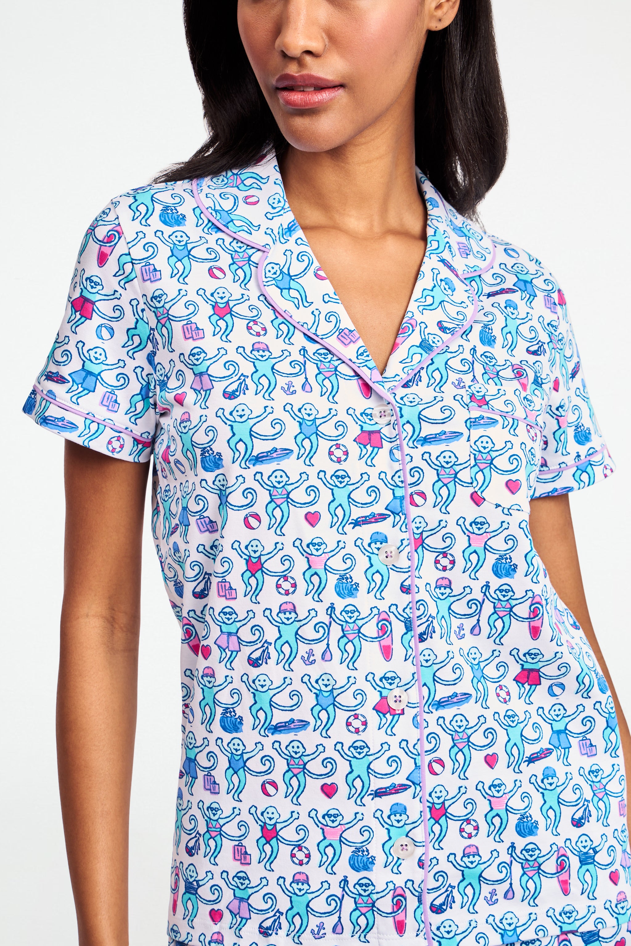 Newport Beach Monkey Polo Pajamas