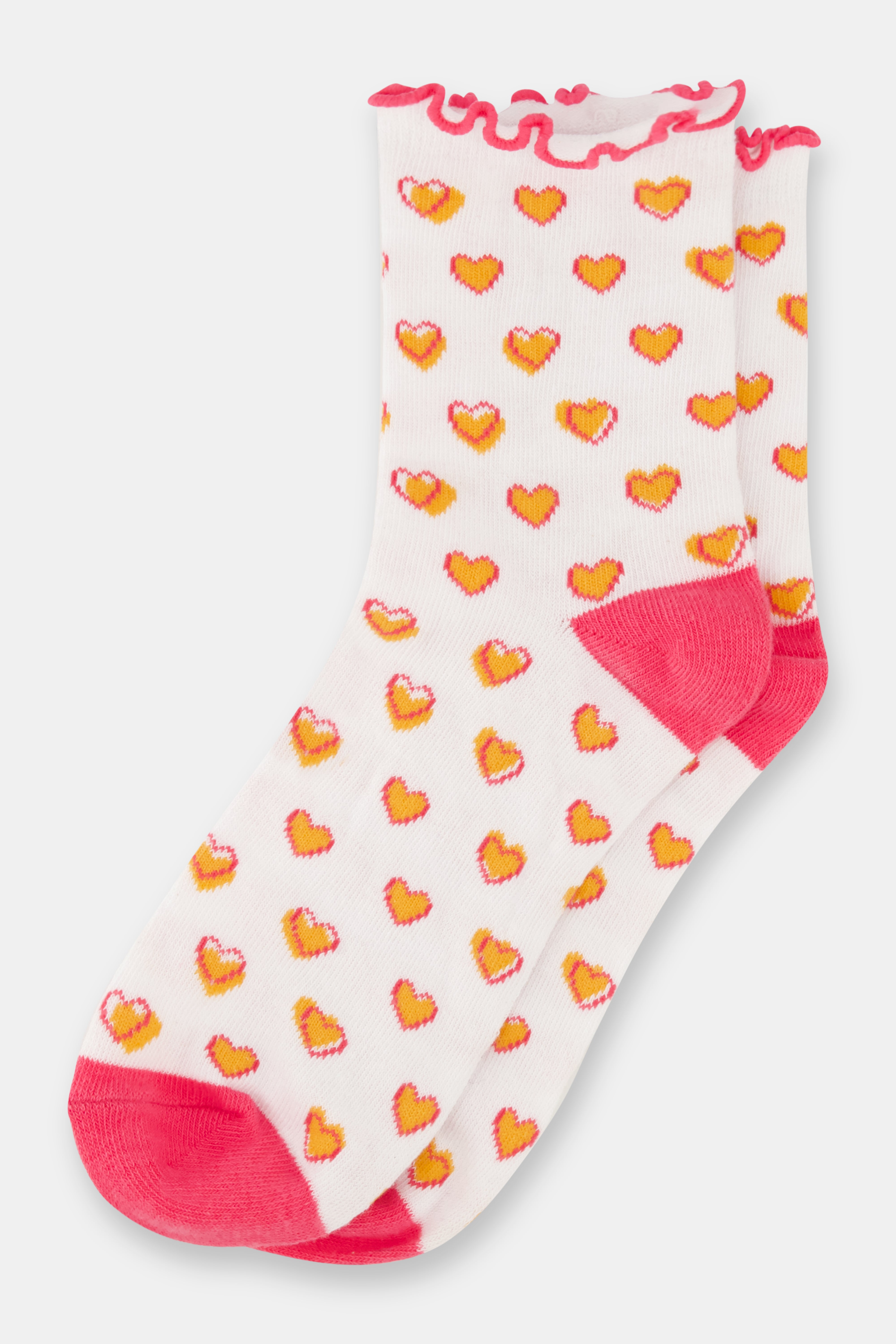 Hearts Ruffle Sock
