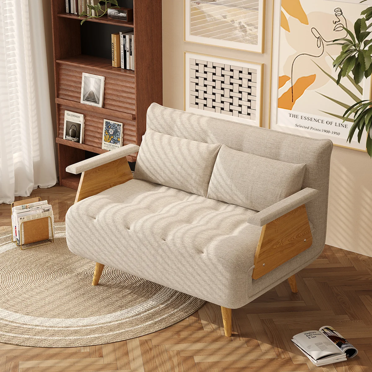 NÓVORA CASA 3-en-1 plegable sofá sillón cama con reposabrazos– 3 tamaños disponible