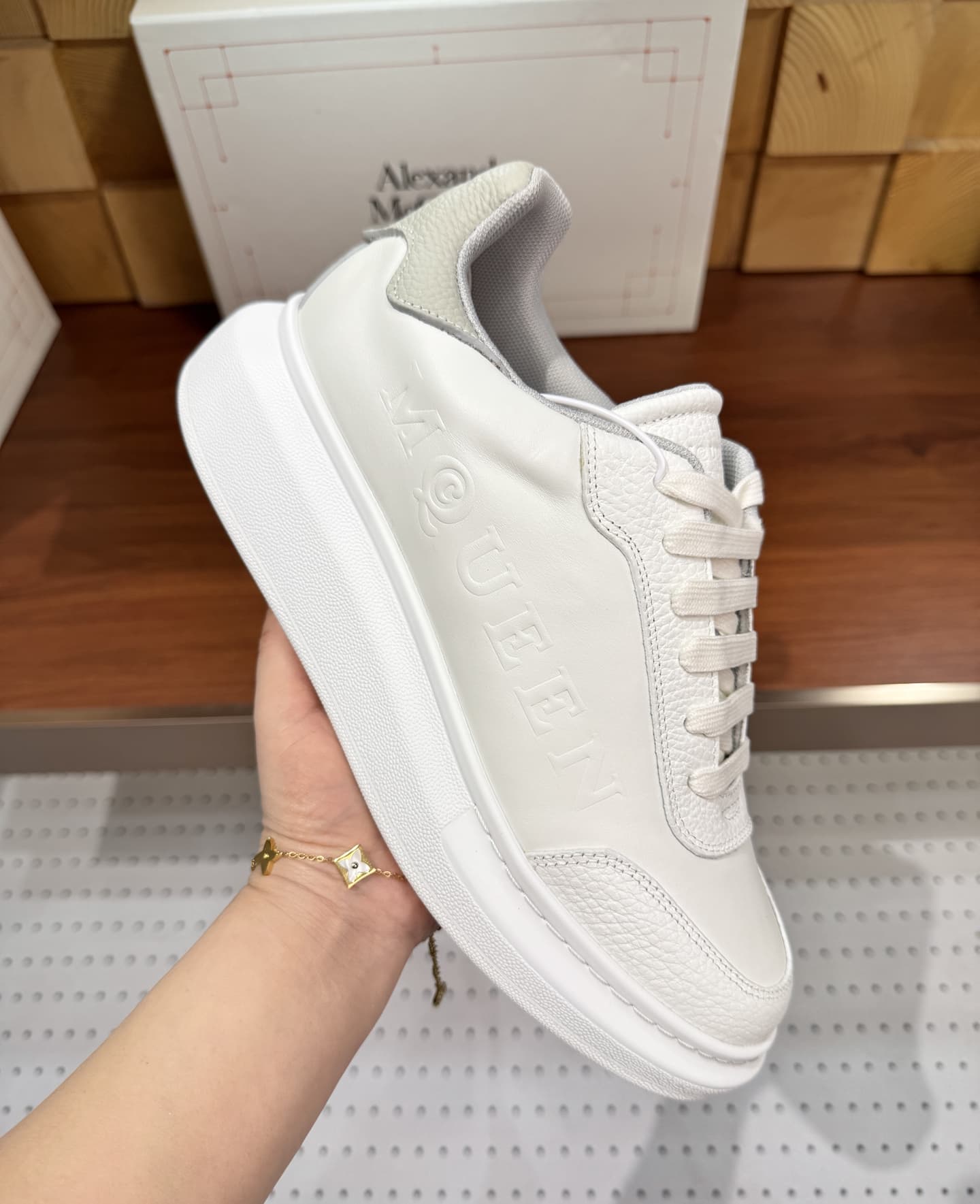 Alexander McQueen Leather Oversized Sneaker Shoes Men Women