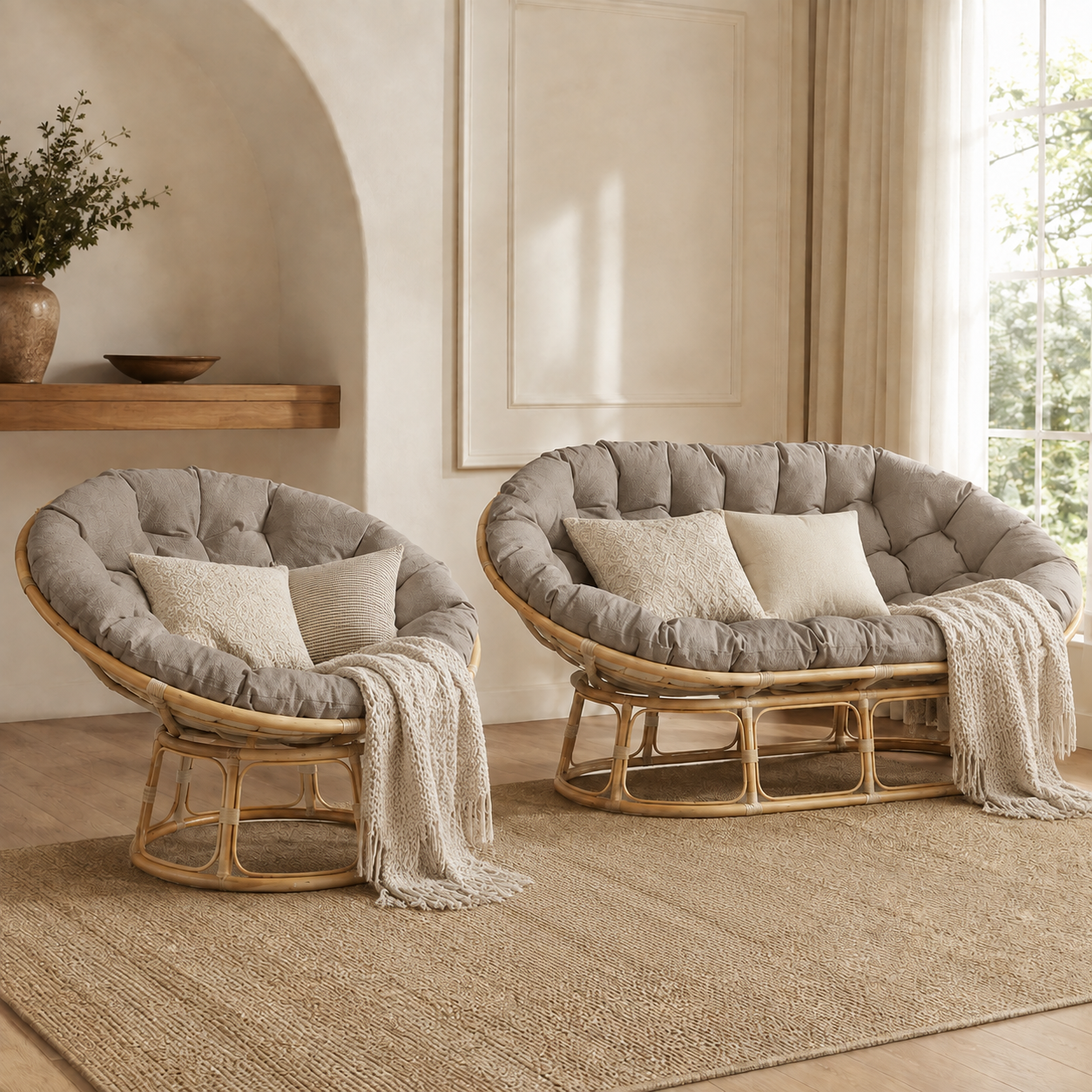 RattanNest 4 — Gris piedra