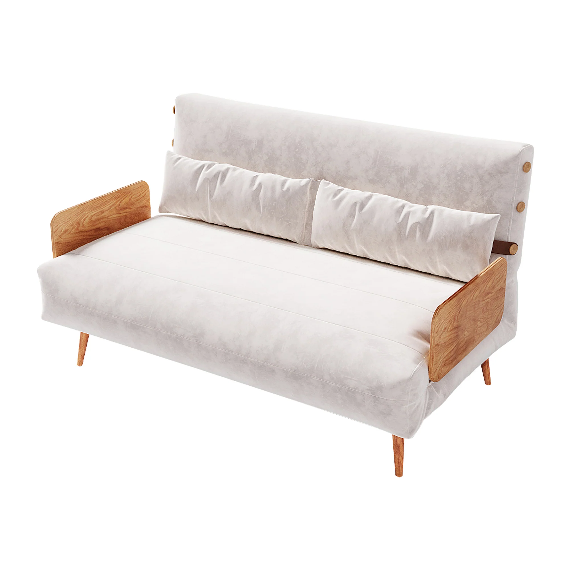 NÓVORA CASA Beige & Café transformable sofá tecnológica tela Tapizado Plegable sofá