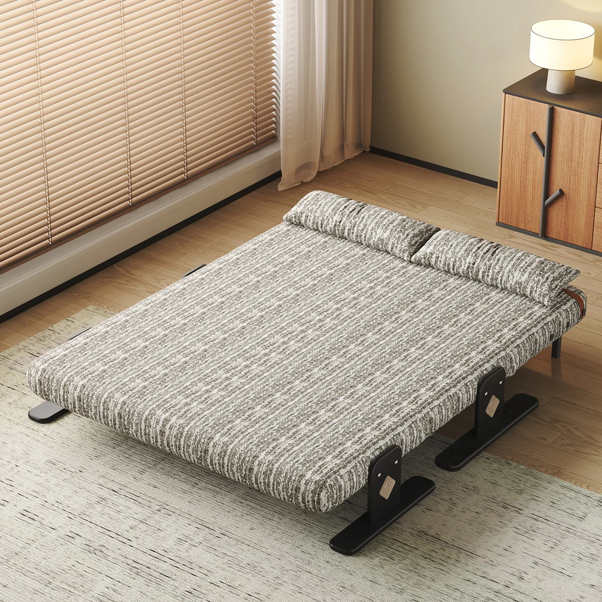 NÓVORA CASA Chenilla decorativo Sofá cama- Plegable transformable sofá en 3 colores