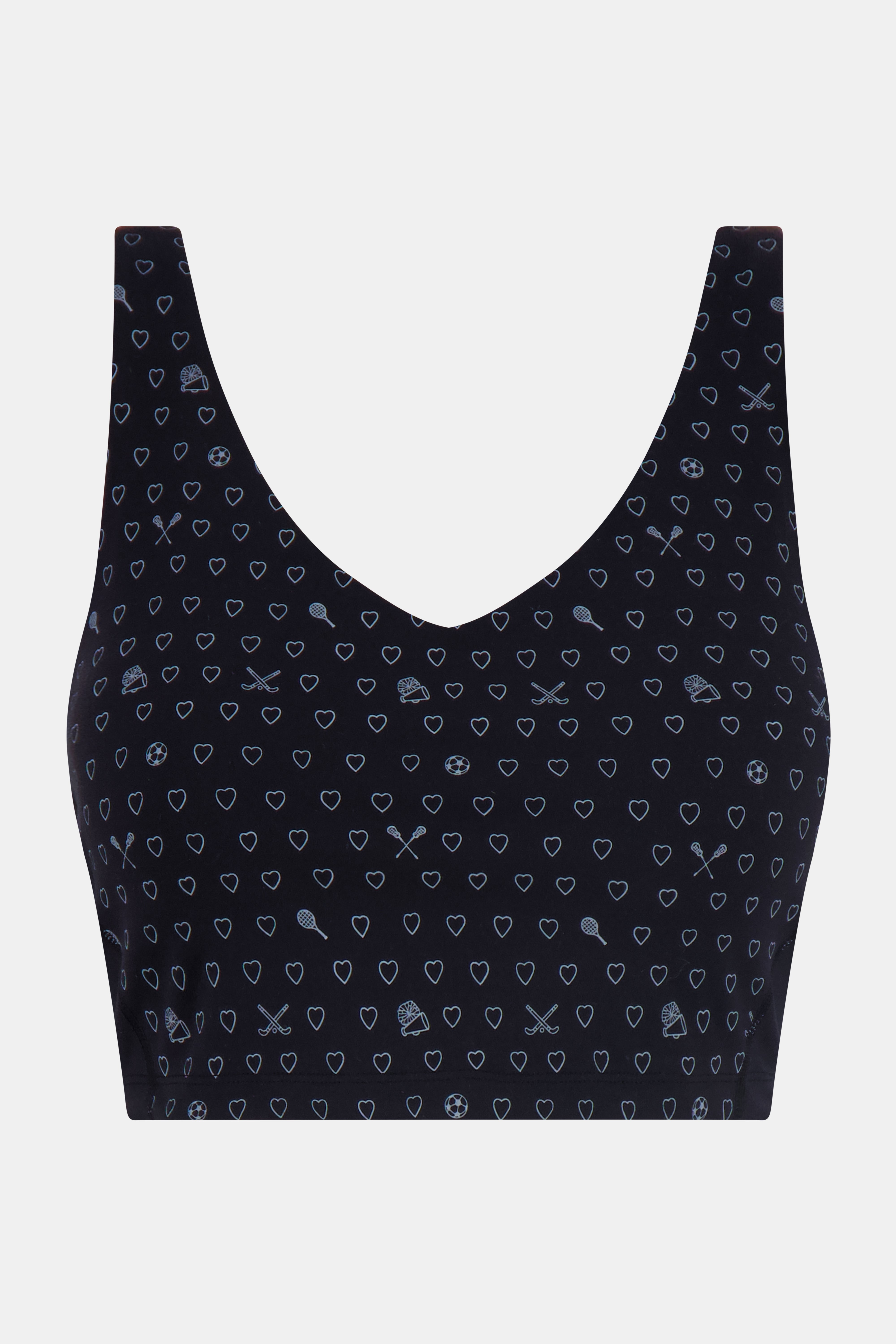 Sporty Hearts Caty Cropped Tank