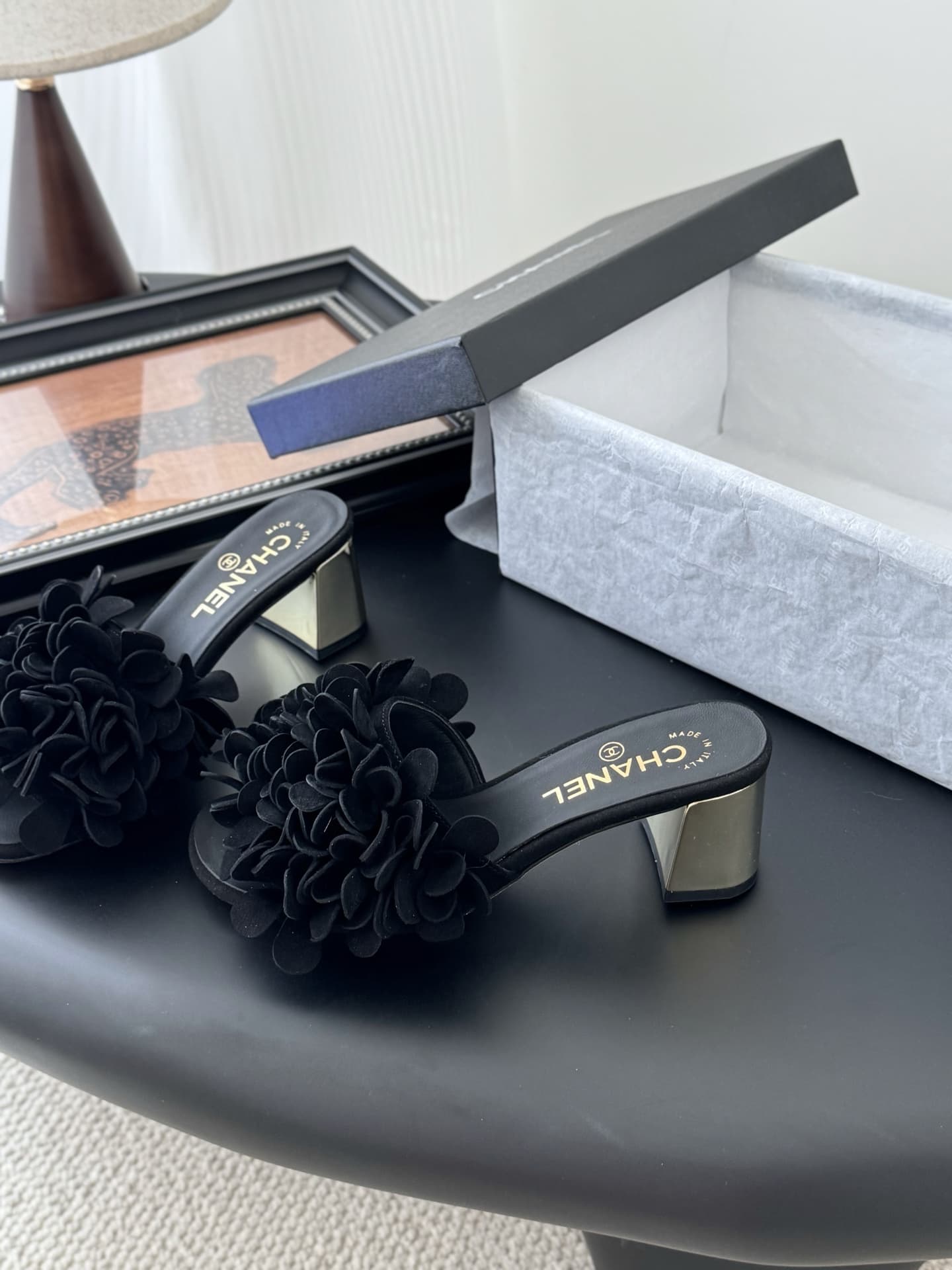 Chanel Square scarf Sandal Shoes Women