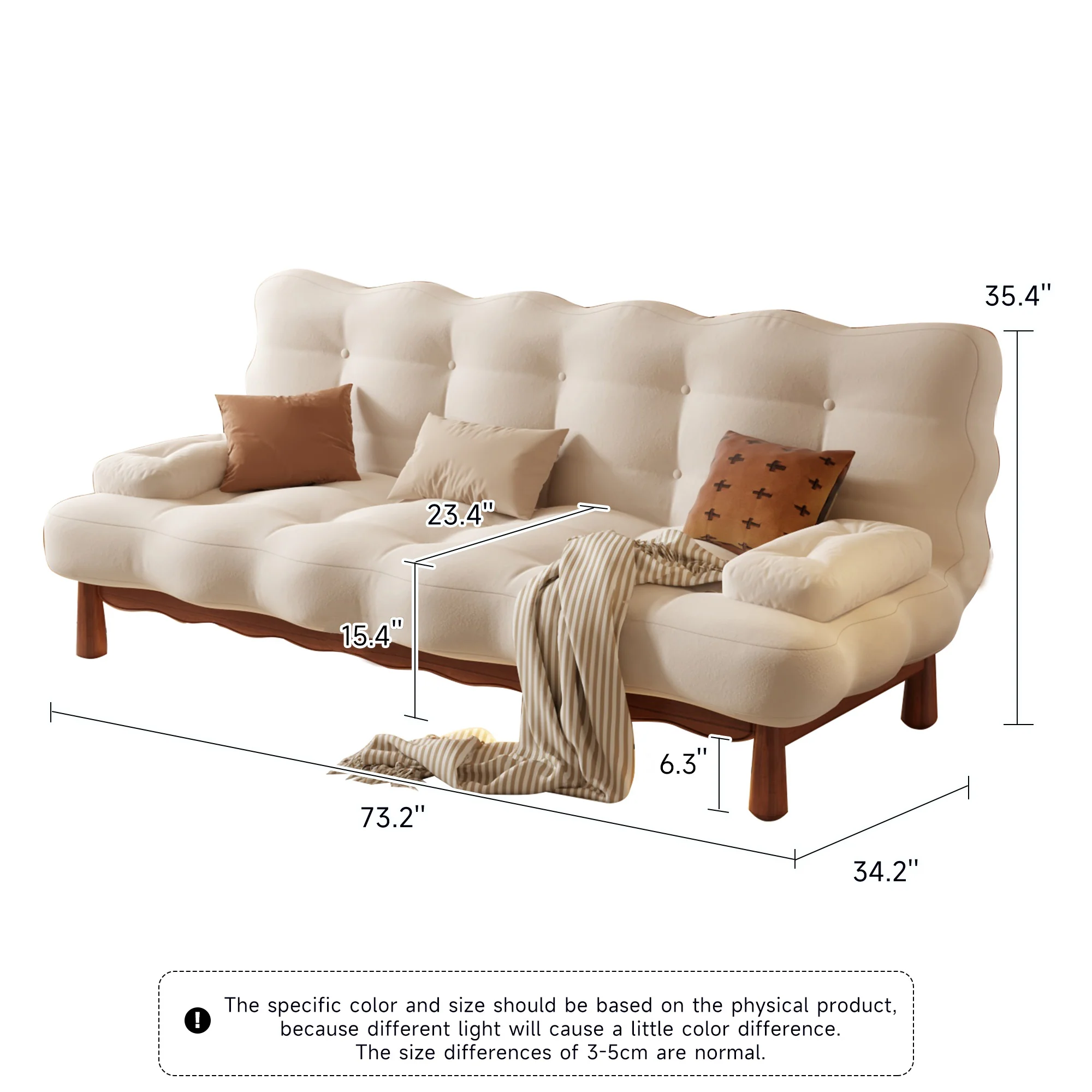 NÓVORA CASA romántico transformable cama Beige Sofá cama
