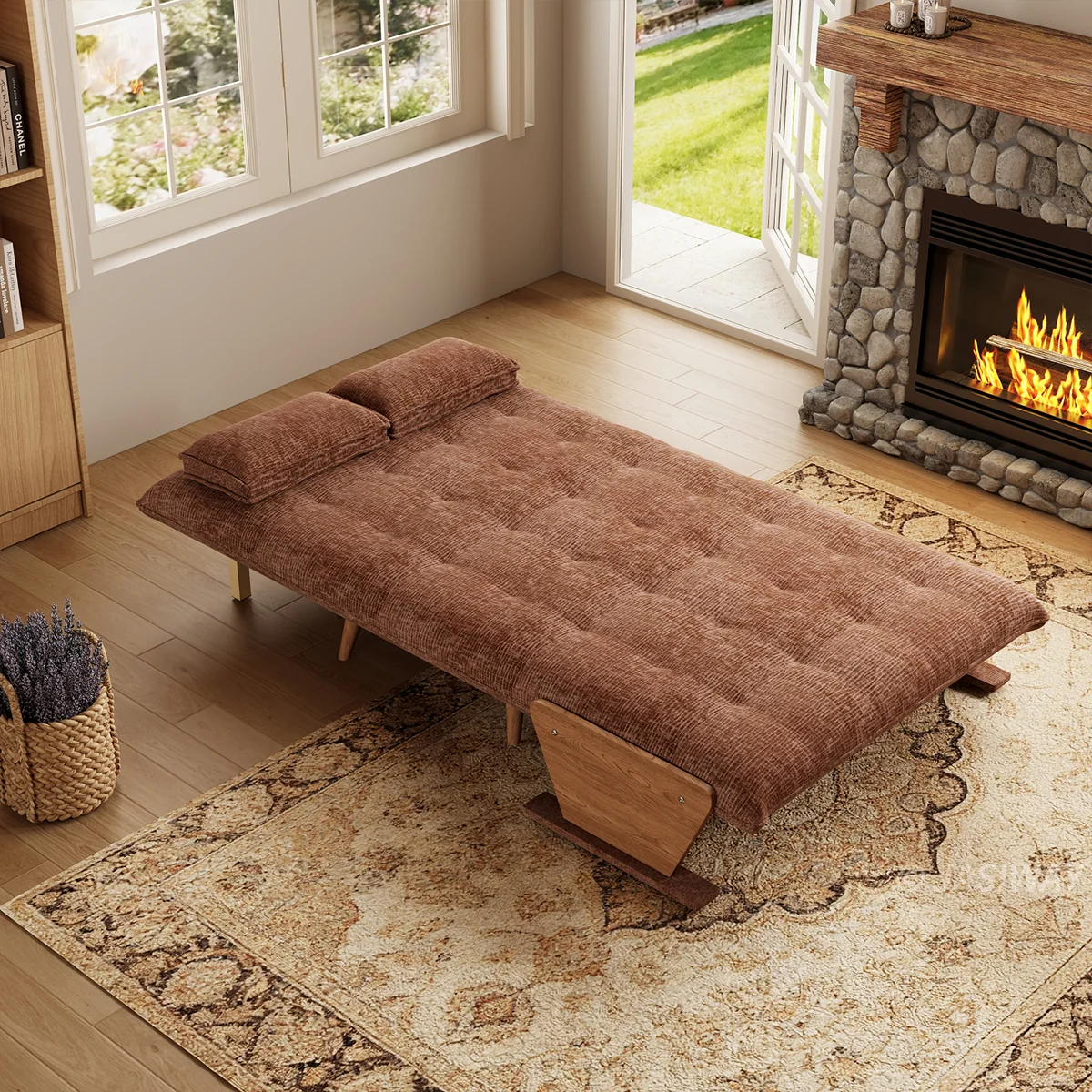 3-en-1 Lino de algodón cama sillón| diario comodidad