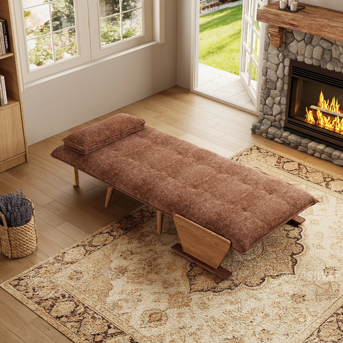3-en-1 Lino de algodón cama sillón| diario comodidad