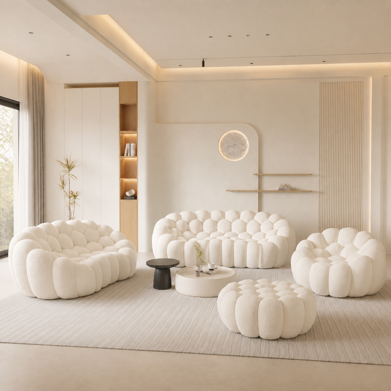 Ciel Colección completa en ambiente — Blanco crema
