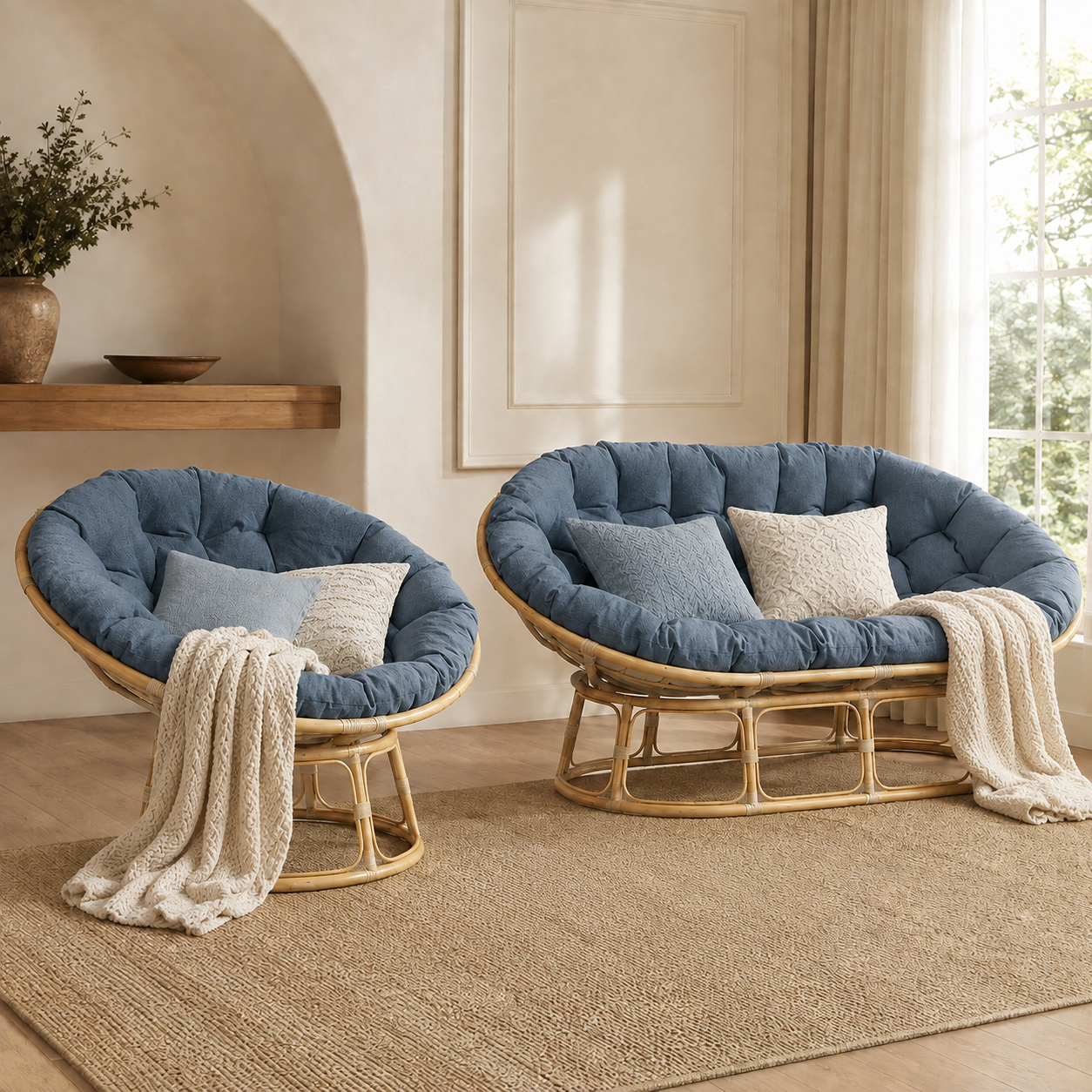 RattanNest 4 — Azul denim