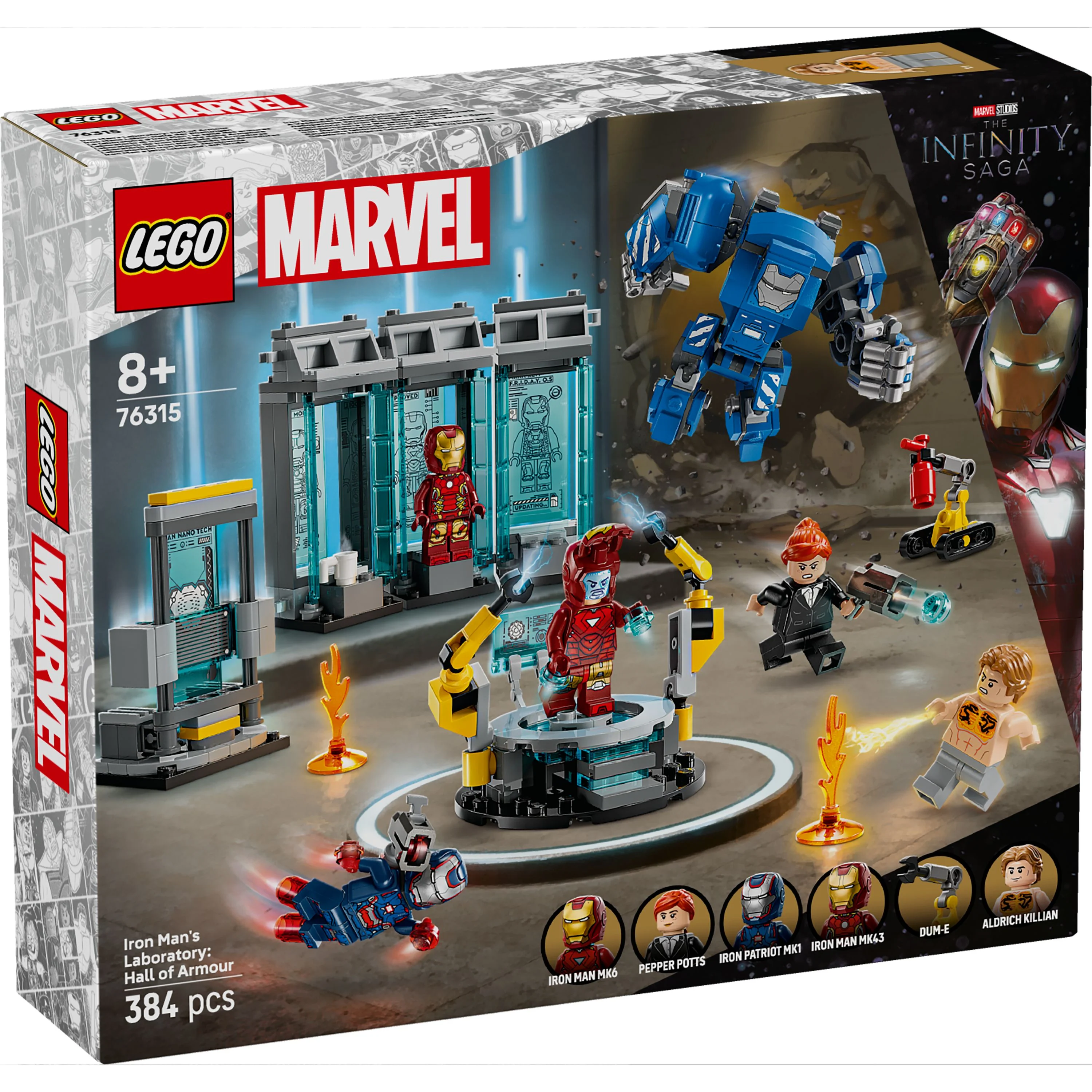 LEGO 76315 Super Heroes Iron Man's Laboratory: Hall of Armor