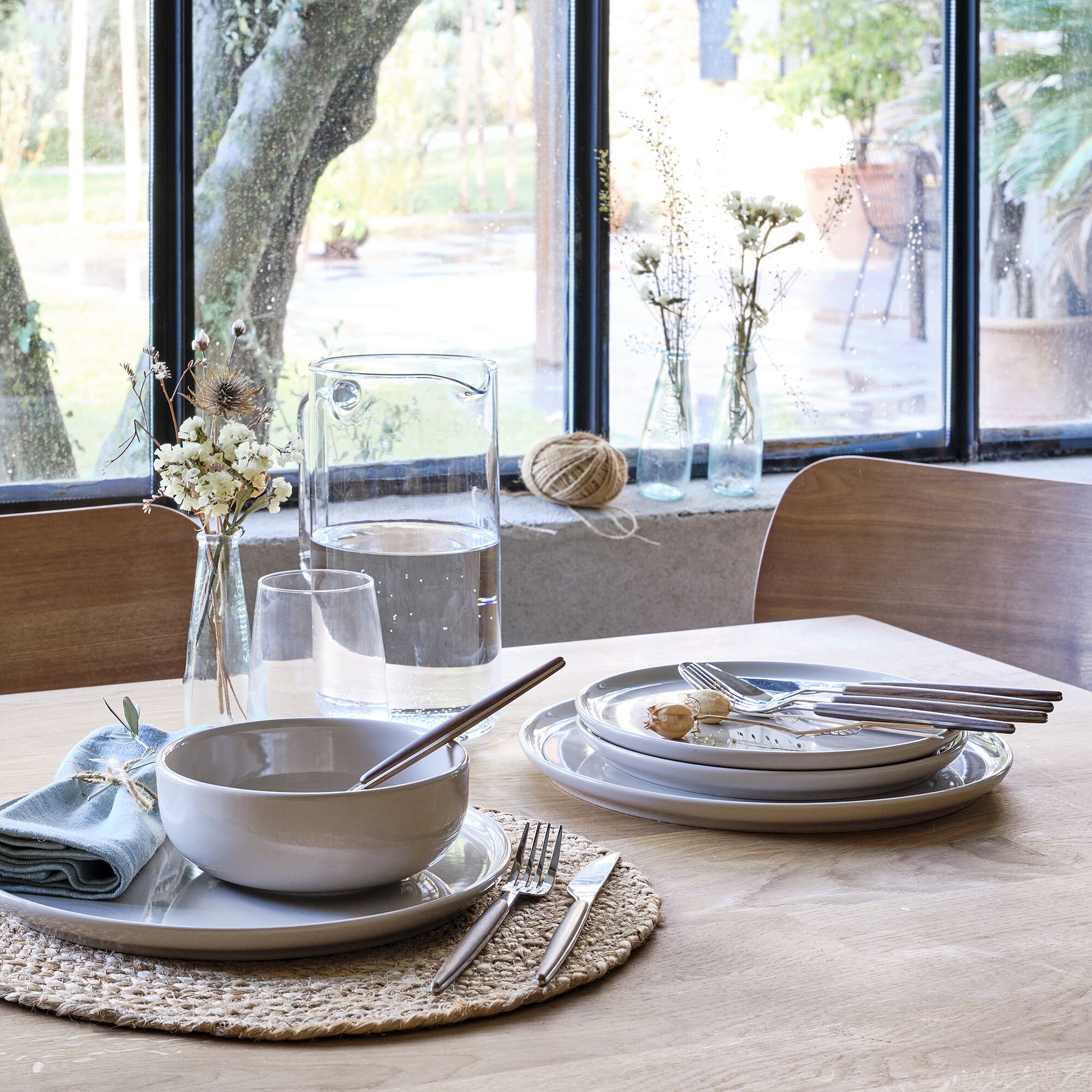 SELMA - Assiette à dessert en faïence D22,3cm - beige alpilles