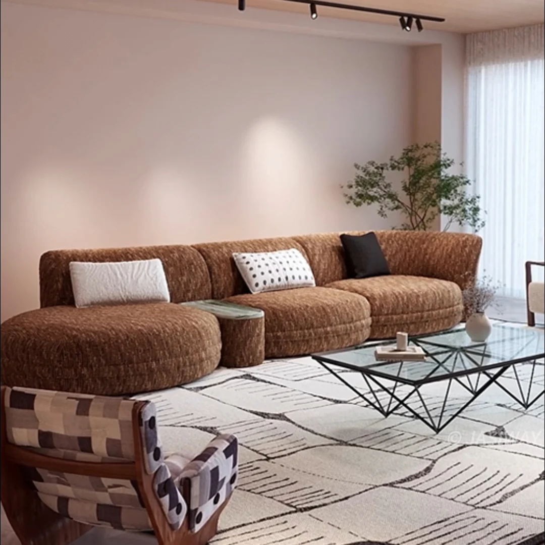 RINGCHEN italiano modulable seccional sofá– escultórico Curvo inspirado profundo asiento sofá