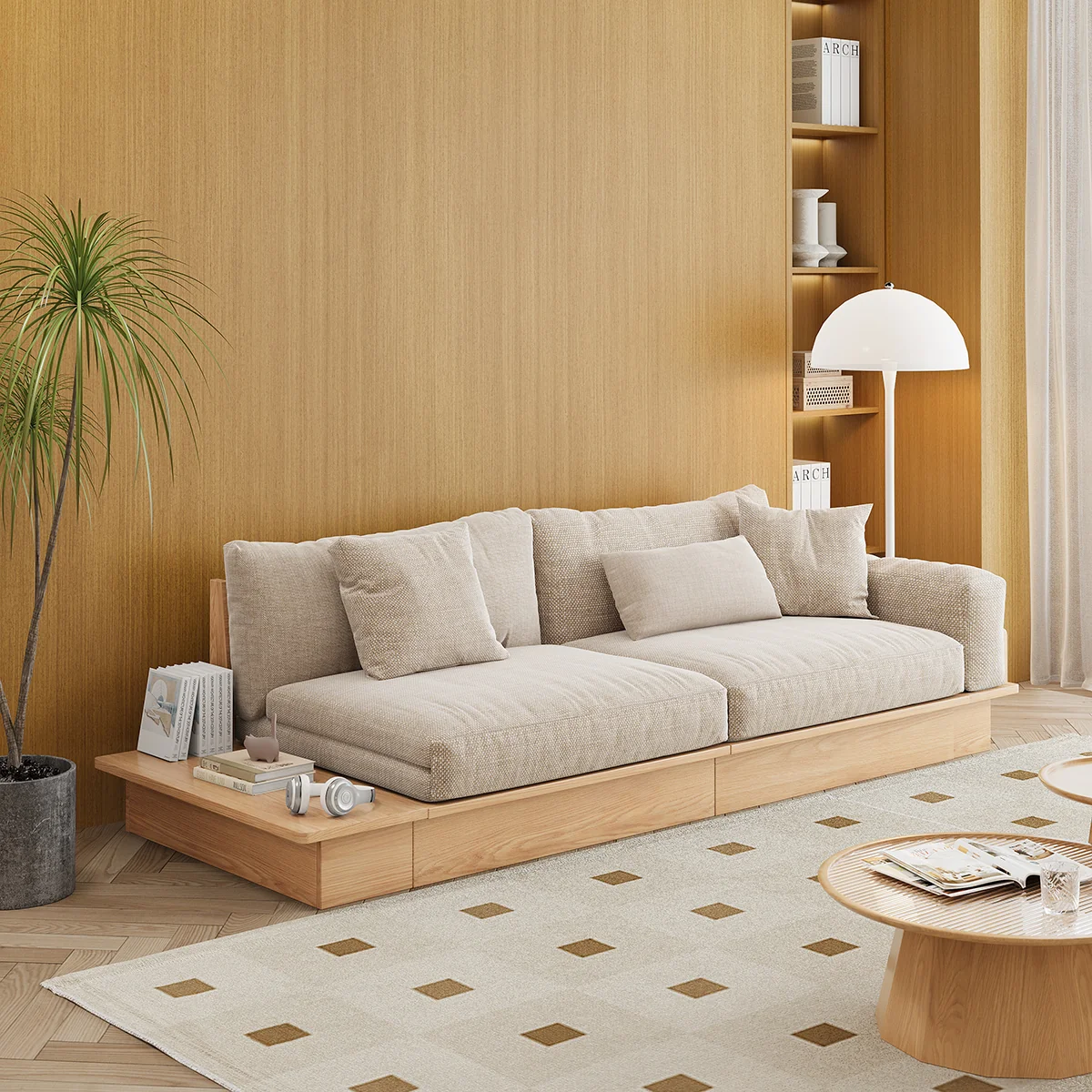 NÓVORA CASA extraíble extraíble piso Sofá cama con de doble cara reposabrazos & elevable superior Almacenamiento