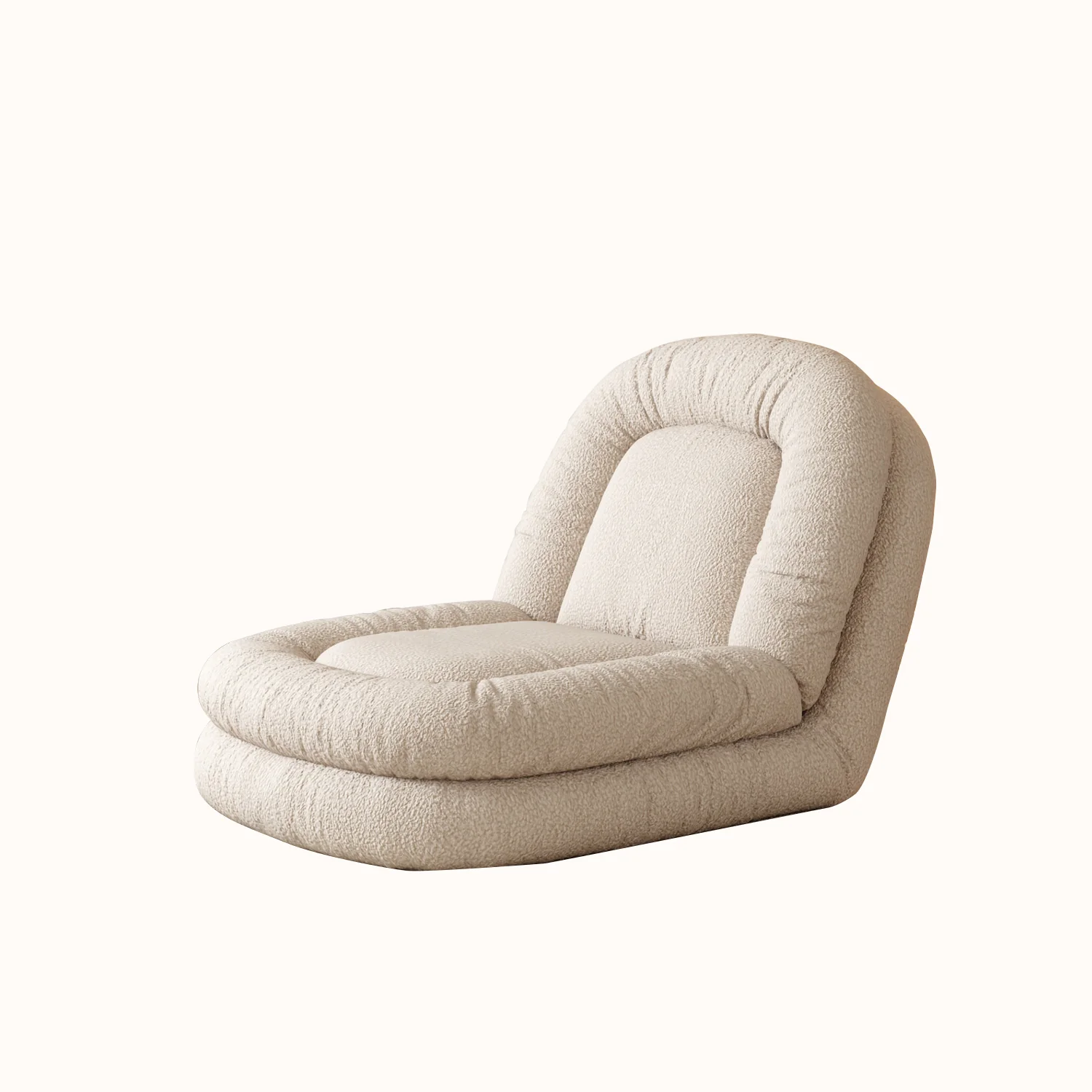 NÓVORA CASA transformable Sofá cama descanso sofá Beige peluche terciopelo