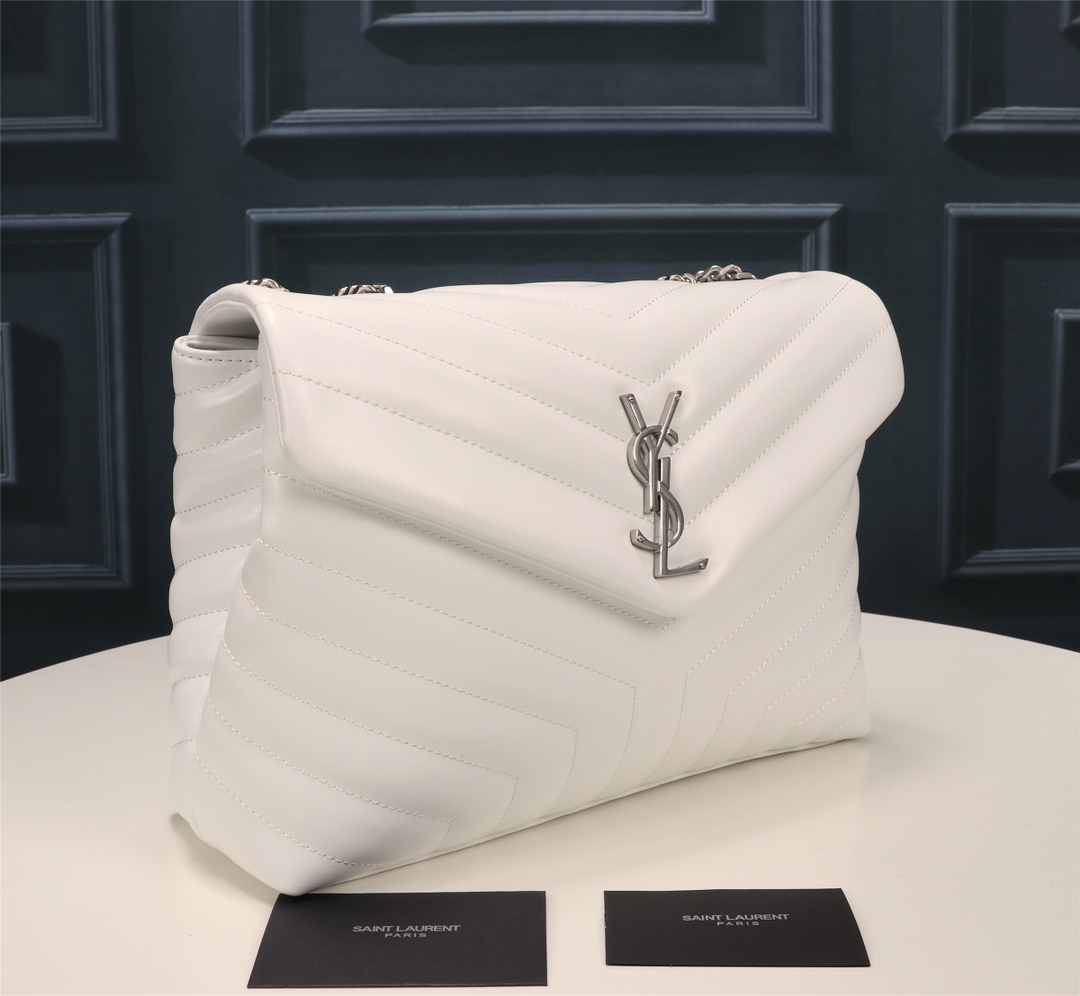 YSL Lou Lou Puffer Women Shoulder Bags Size 30cm