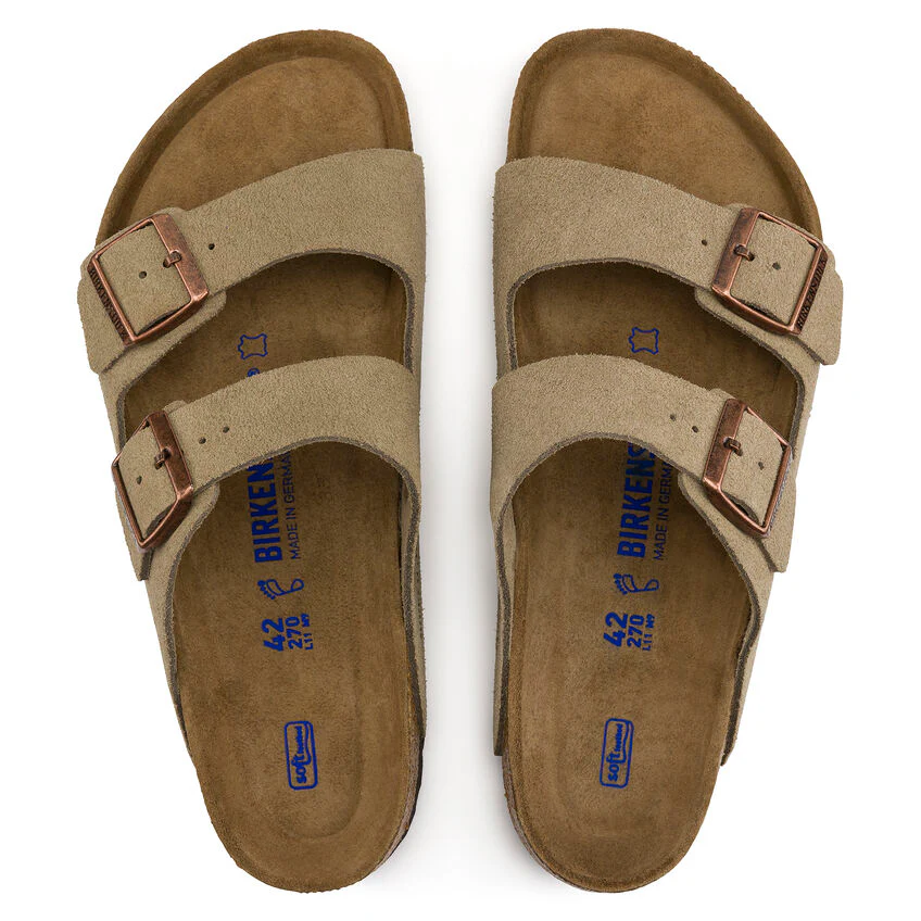 Birkenstock Arizona Soft Footbed Unisex Sandal Taupe Suede