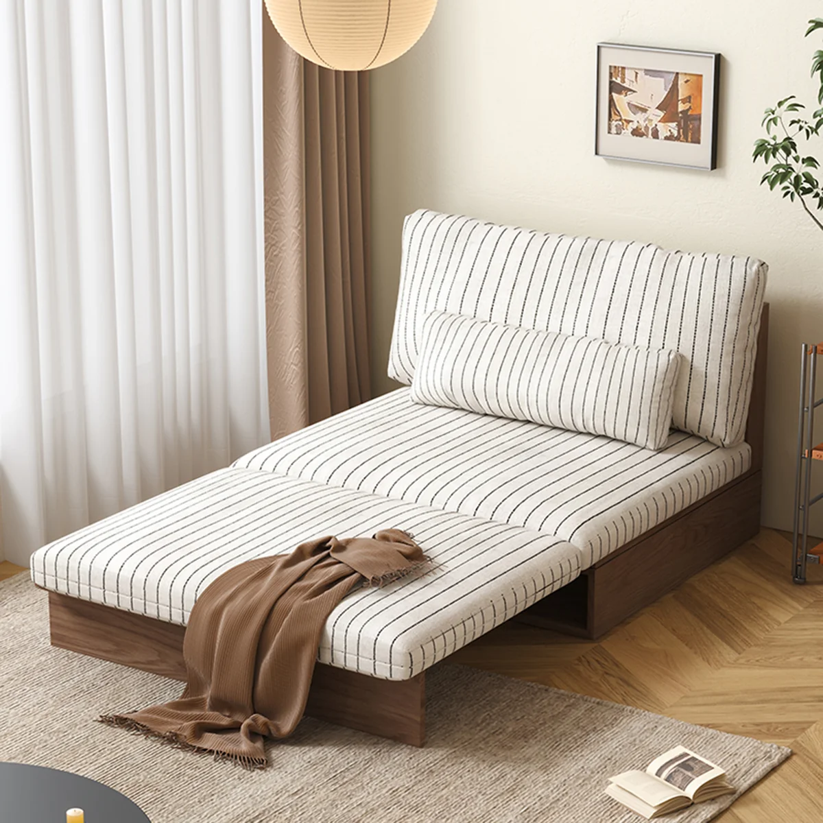 NÓVORA CASA 100% Madera maciza estructura modulable Sofá cama– flexible tamaño & DIY configuraciones