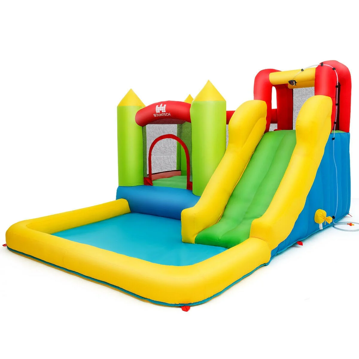 Costzon Inflatable Water Slide, 12 x9FT Kids Water Bounce House for Outdoor, Blow up Waterslides Inflatables for Kids