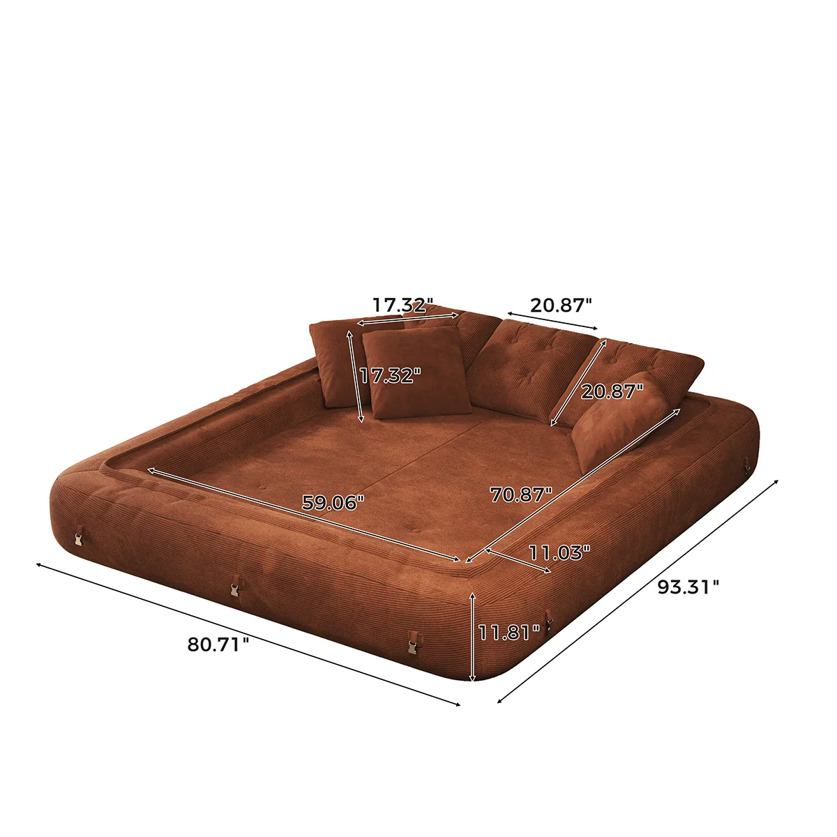 NÓVORA CASA pana plegable Sofá cama– mascotas amigable piso sofá para mascotas & personas
