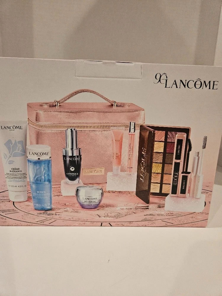 Lancome Beauty Box 9 Piece Set, 8 Full Size Plus Carrying Case NIB