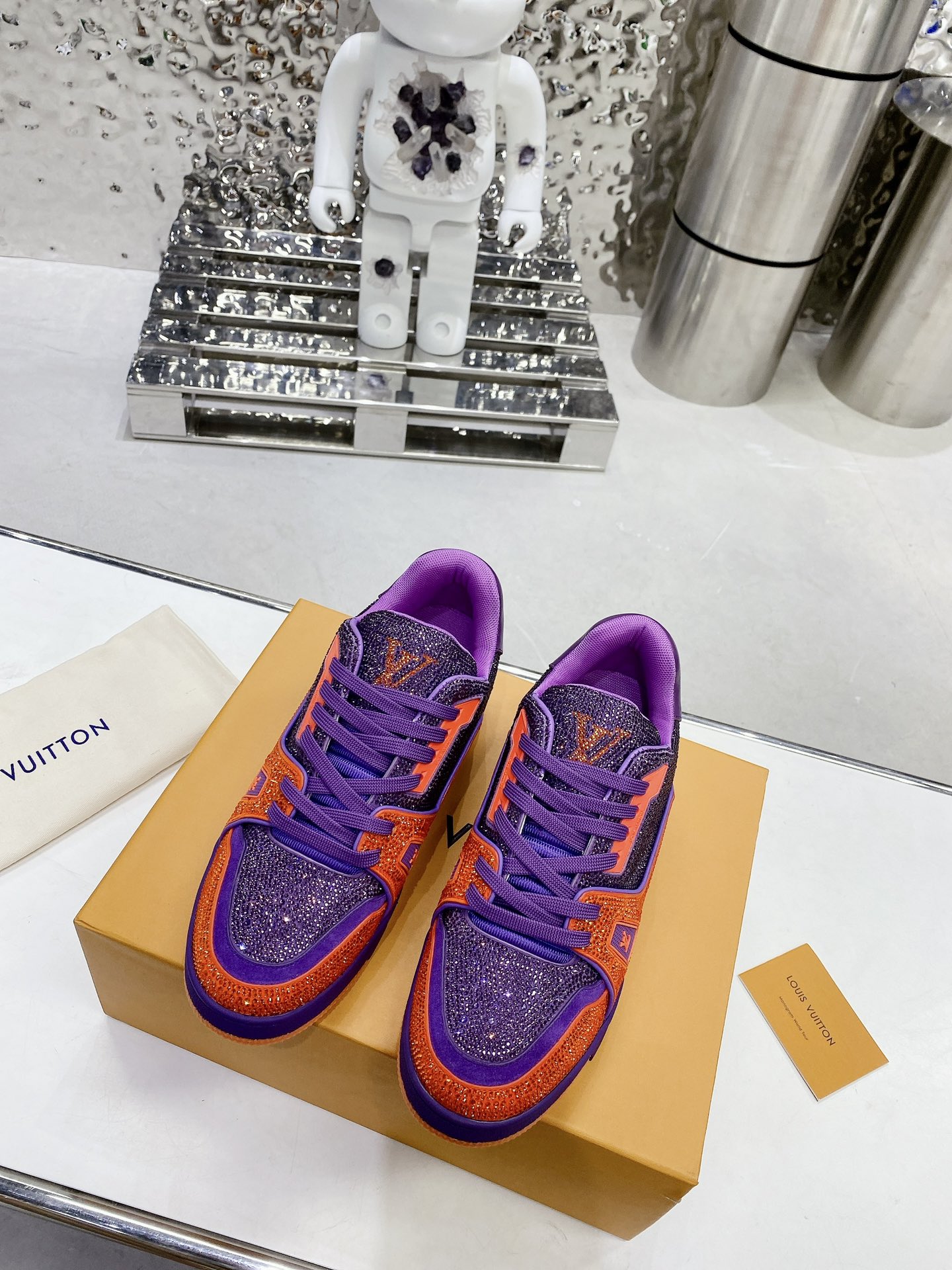 Louis Vuitton LV Trainer Diamond Sneaker Size 36-46