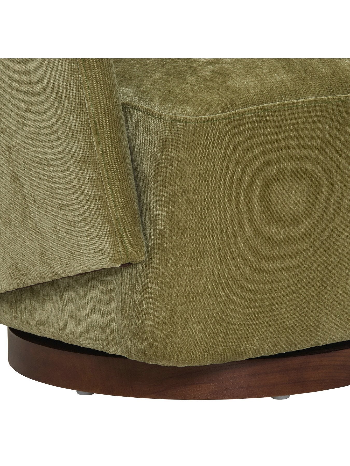 Pellaro Velvet Swivel Armchair, Green