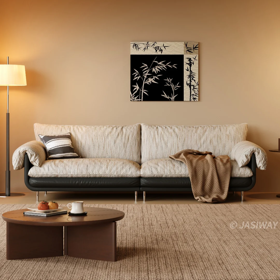 NÓVORA CASA profundo asiento Chenilla sofá con almohada superior brazos| 3-plazas Tapizado sofá con texturizado tela & bajo perfil estructura para Sala