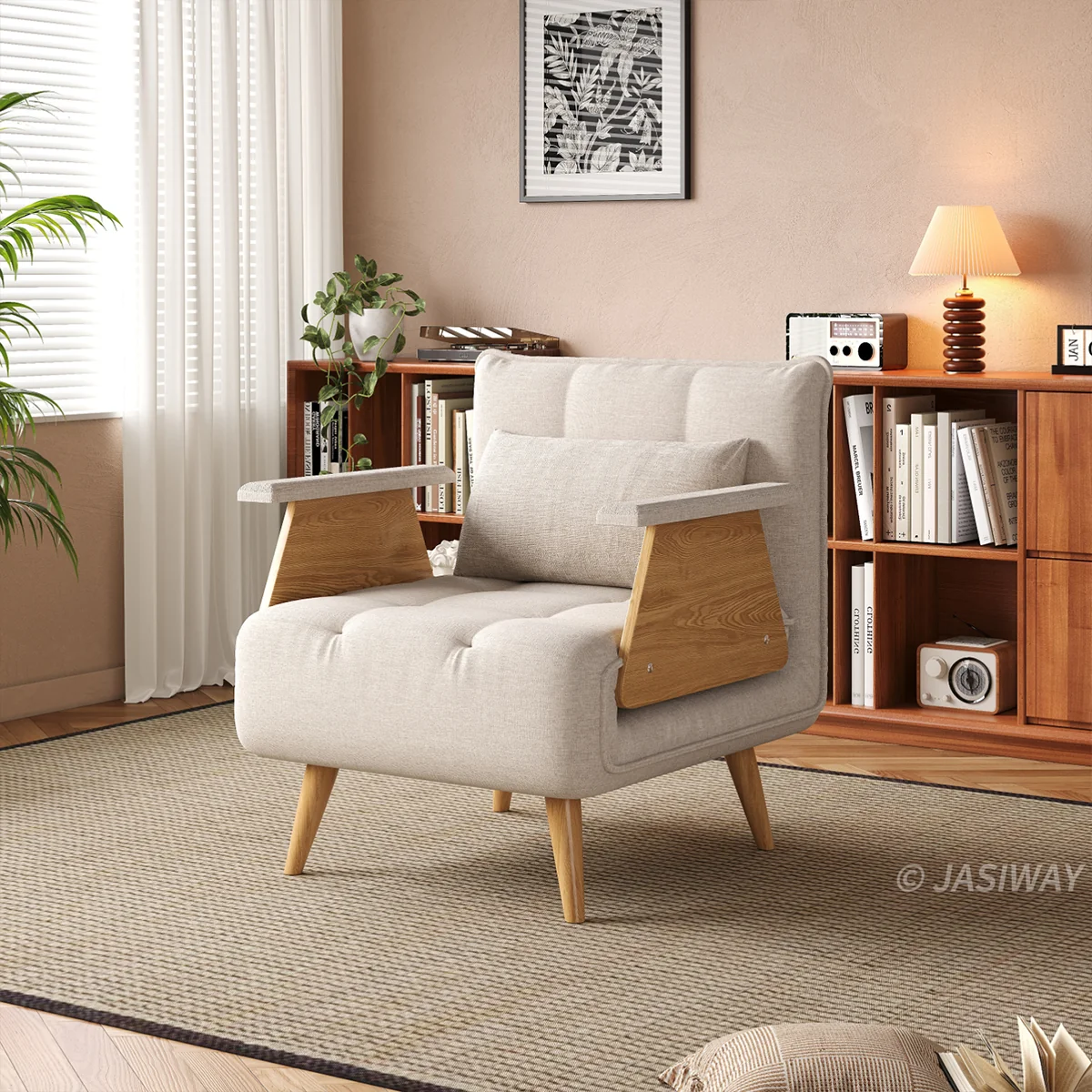 3-en-1 Lino de algodón cama sillón| diario comodidad