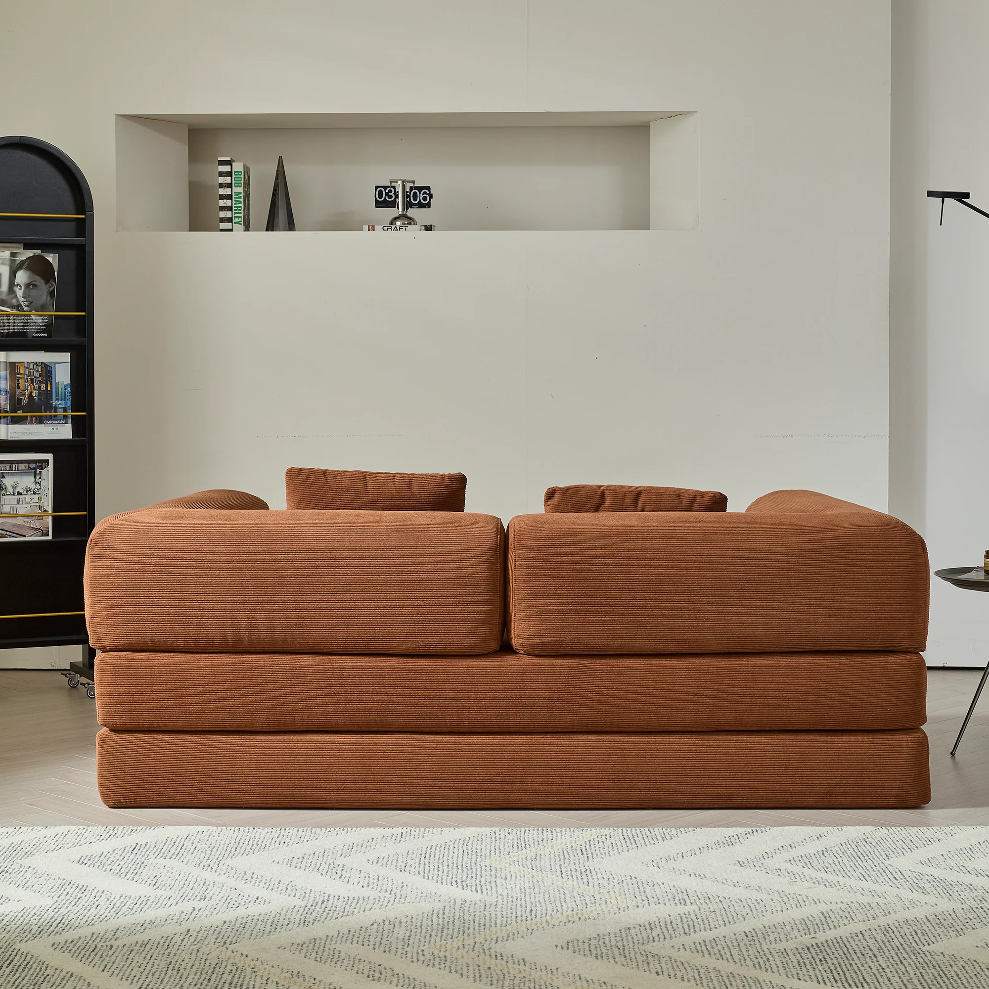 NÓVORA CASA 78.7'' comprimir Tapizado Sofá cama transformable con pana tela