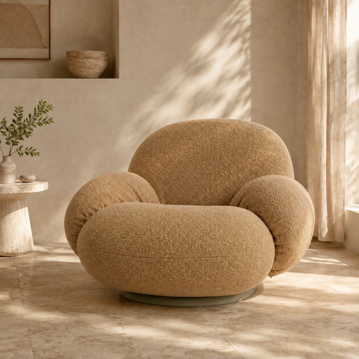 AuraCloud™ | Sillón lounge giratorio con reposabrazos