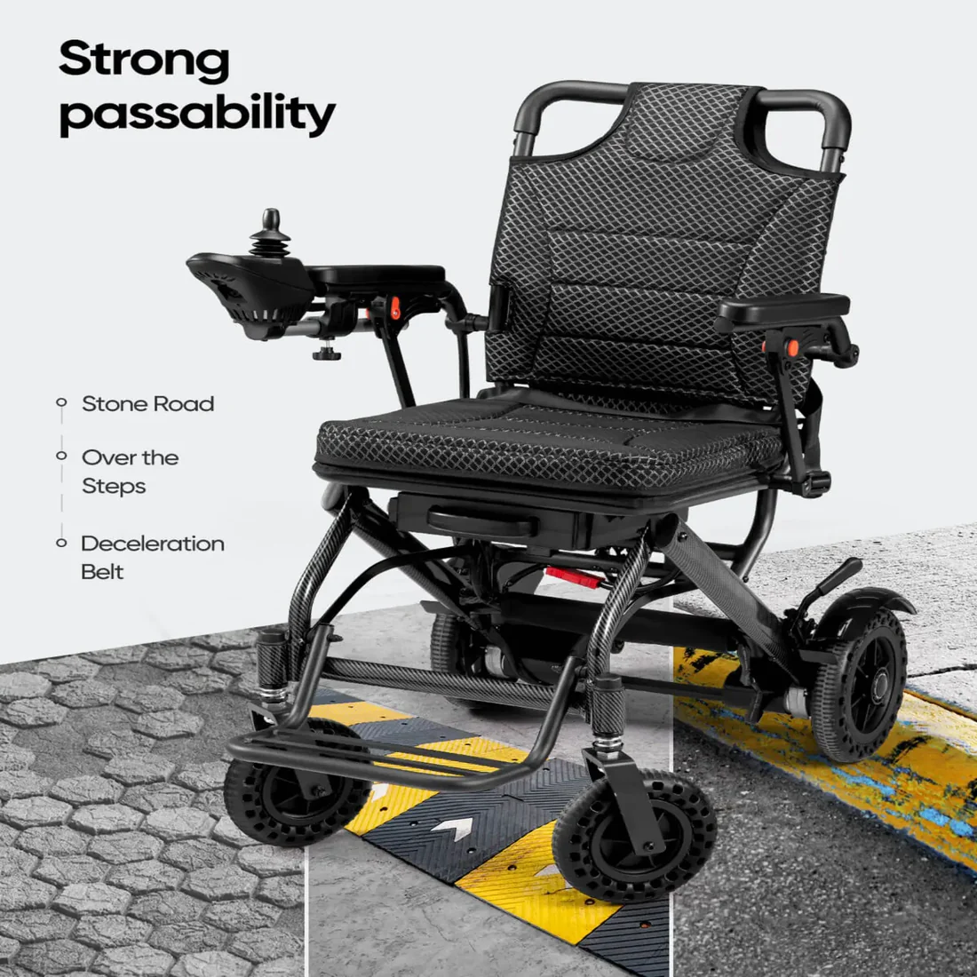 New Upgrade Verpal Airline Approval Lightweight Foldable Electric Wheelchair A03D (Travel-Ready)