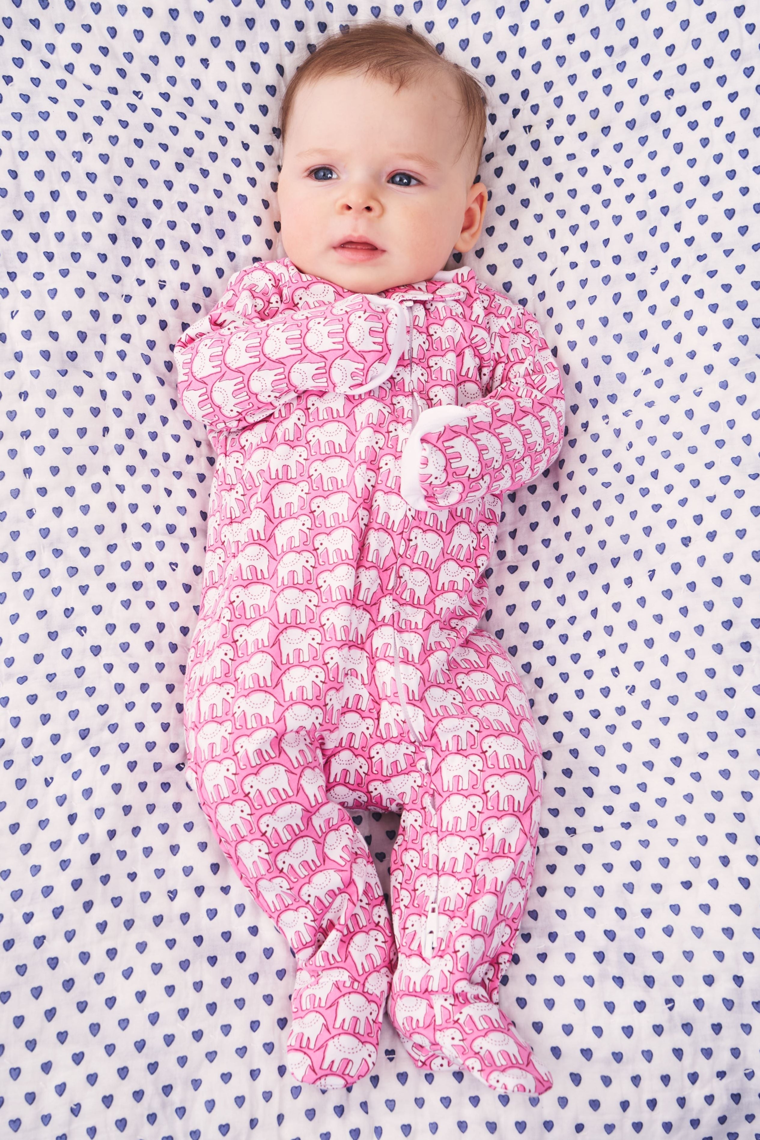 Infant Hathi Zipper Footie