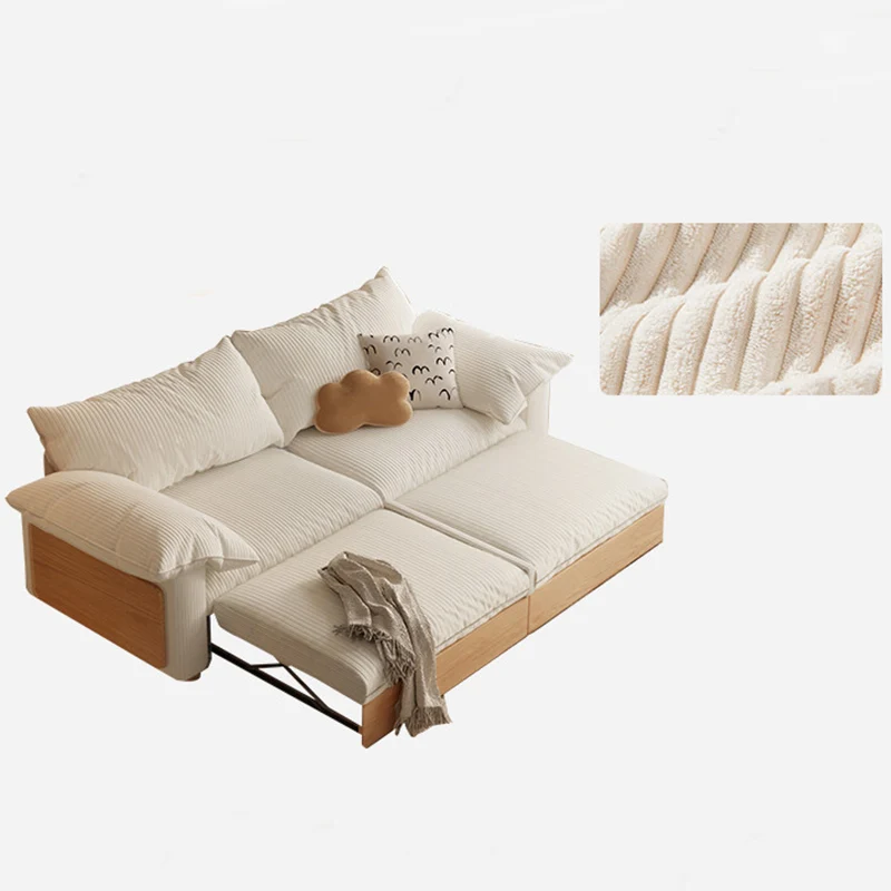 NÓVORA CASA Japandi extraíble extraíble Sofá cama con tres tela opciones disponible