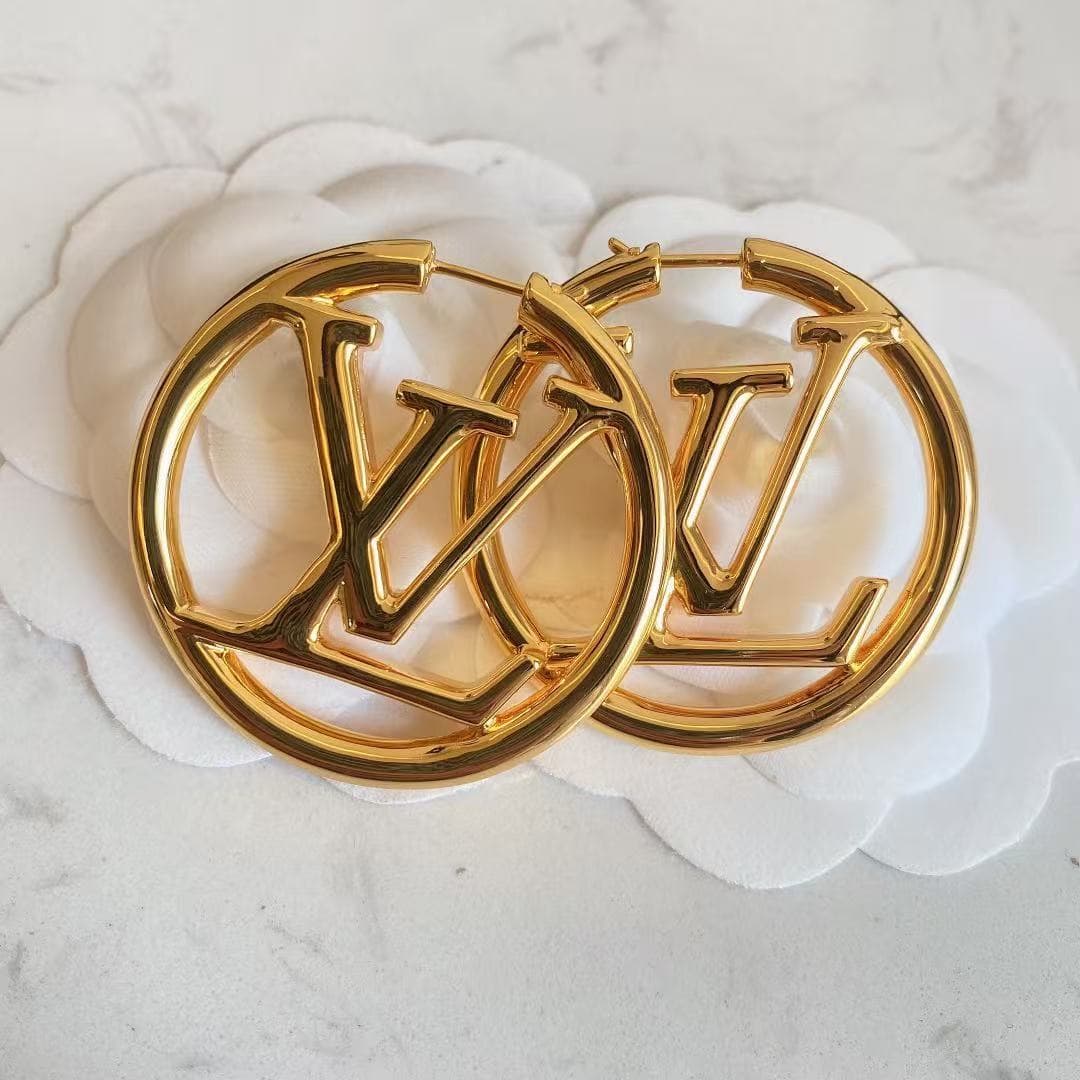 Louis Vuitton Louise Hoop GM Earrings S00 - High