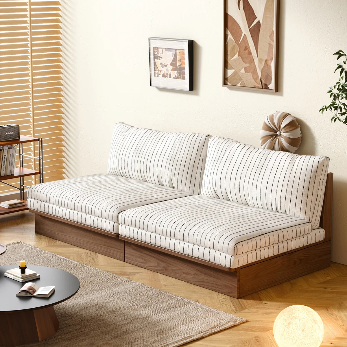 NÓVORA CASA 100% Madera maciza estructura modulable Sofá cama– flexible tamaño & DIY configuraciones
