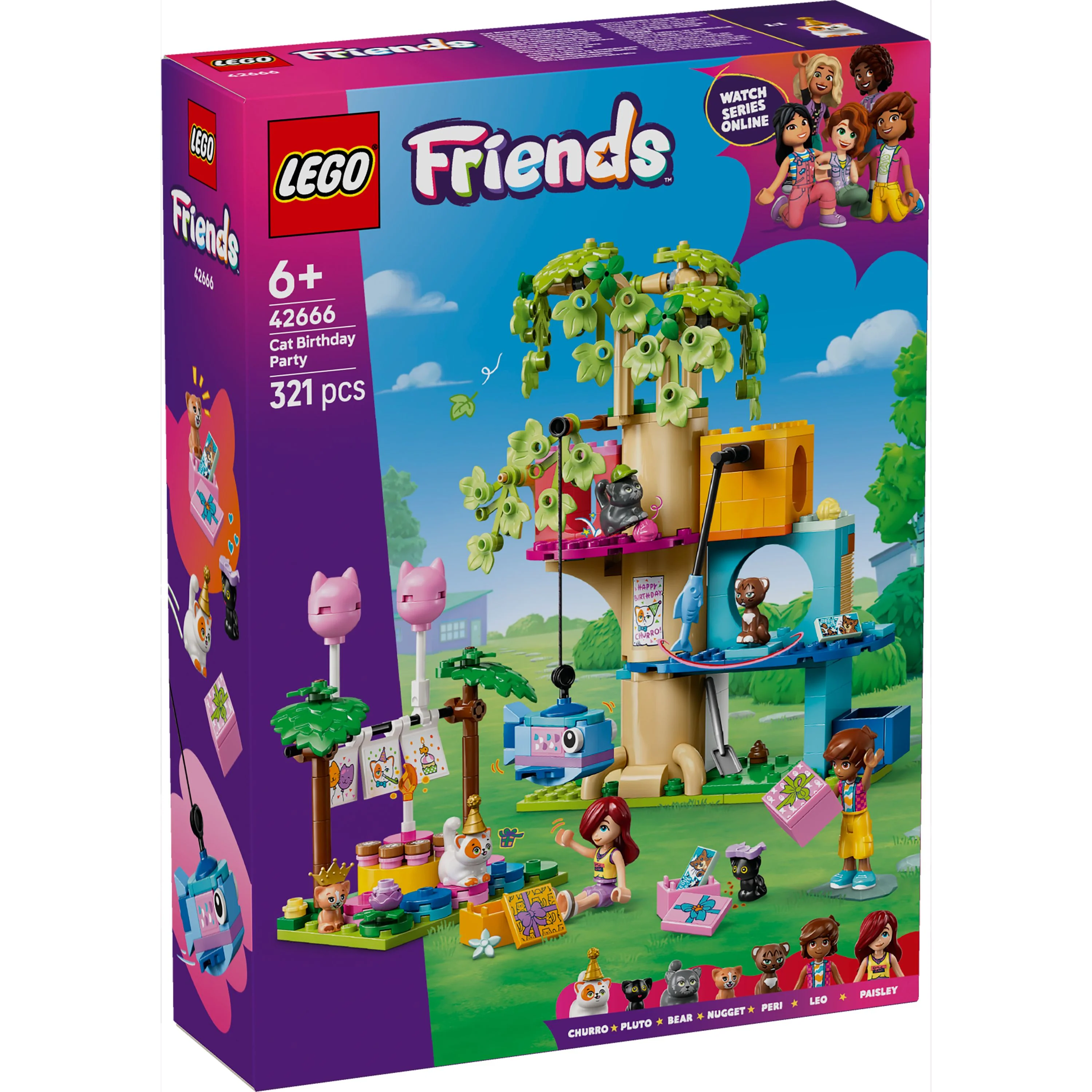 LEGO 42666 Friends Cat Birthday Party & Tree House