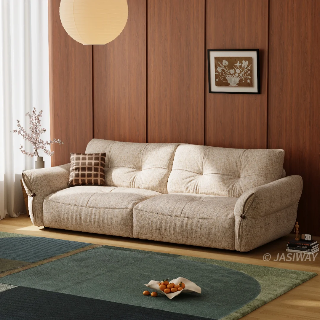 NÓVORA CASA nube sofá profundo asiento sofá| extragrande Chenilla tela 3-plazas con acolchado cojines, Moderno Sala sofá