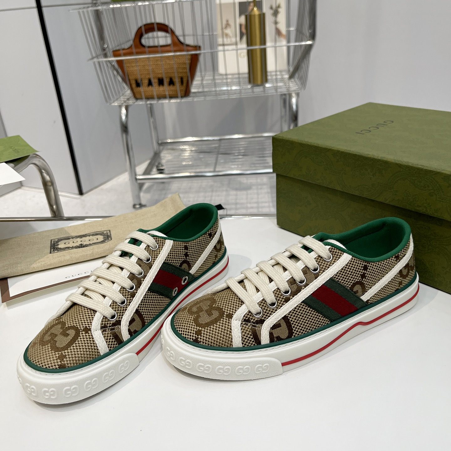 Men's GG Gucci Tennis 1977 sneaker Size 35-46 4-Color