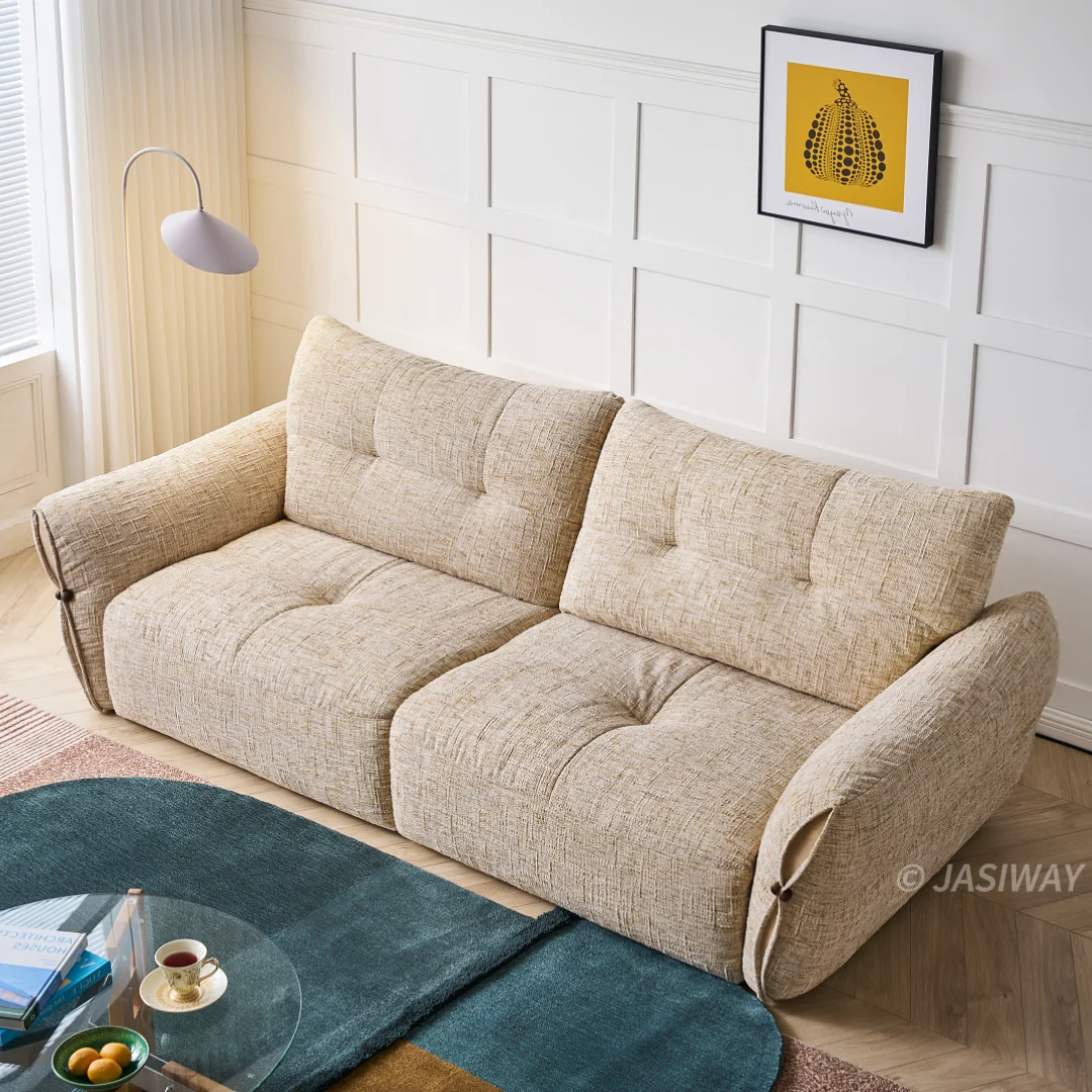 NÓVORA CASA nube sofá profundo asiento sofá| extragrande Chenilla tela 3-plazas con acolchado cojines, Moderno Sala sofá