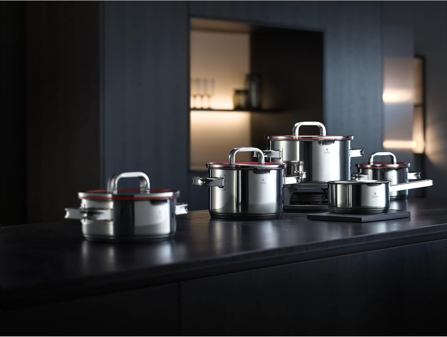 Wmf Function 4 Zestaw Garnków, Metal, Srebrny, 5 sztuk