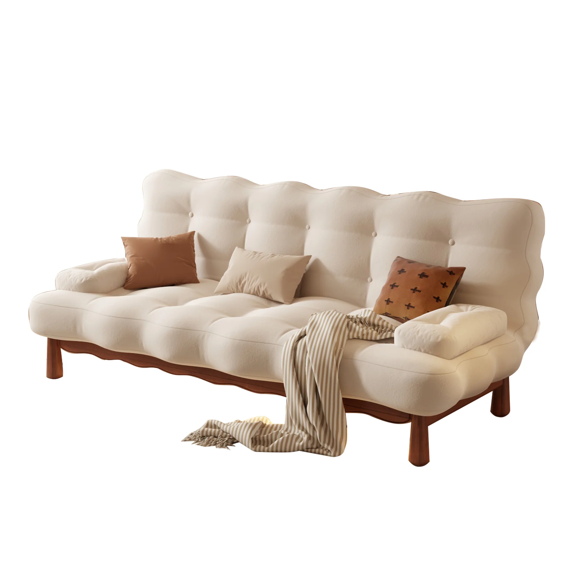 NÓVORA CASA romántico transformable cama Beige Sofá cama