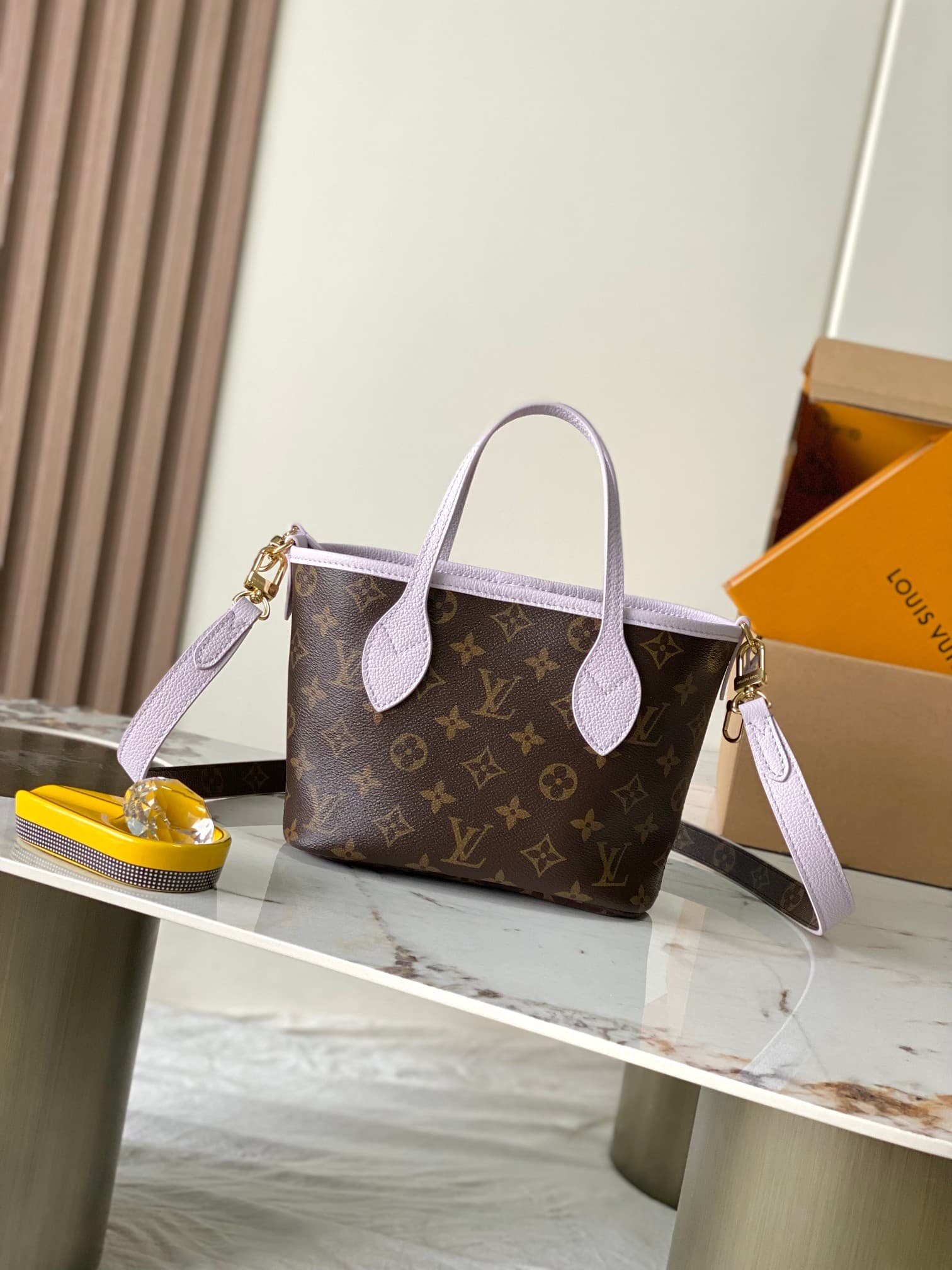 Louis Vuitton Neverfull Bandoulière Inside Out BB Monogram/Misty Lilac M25656 TOP