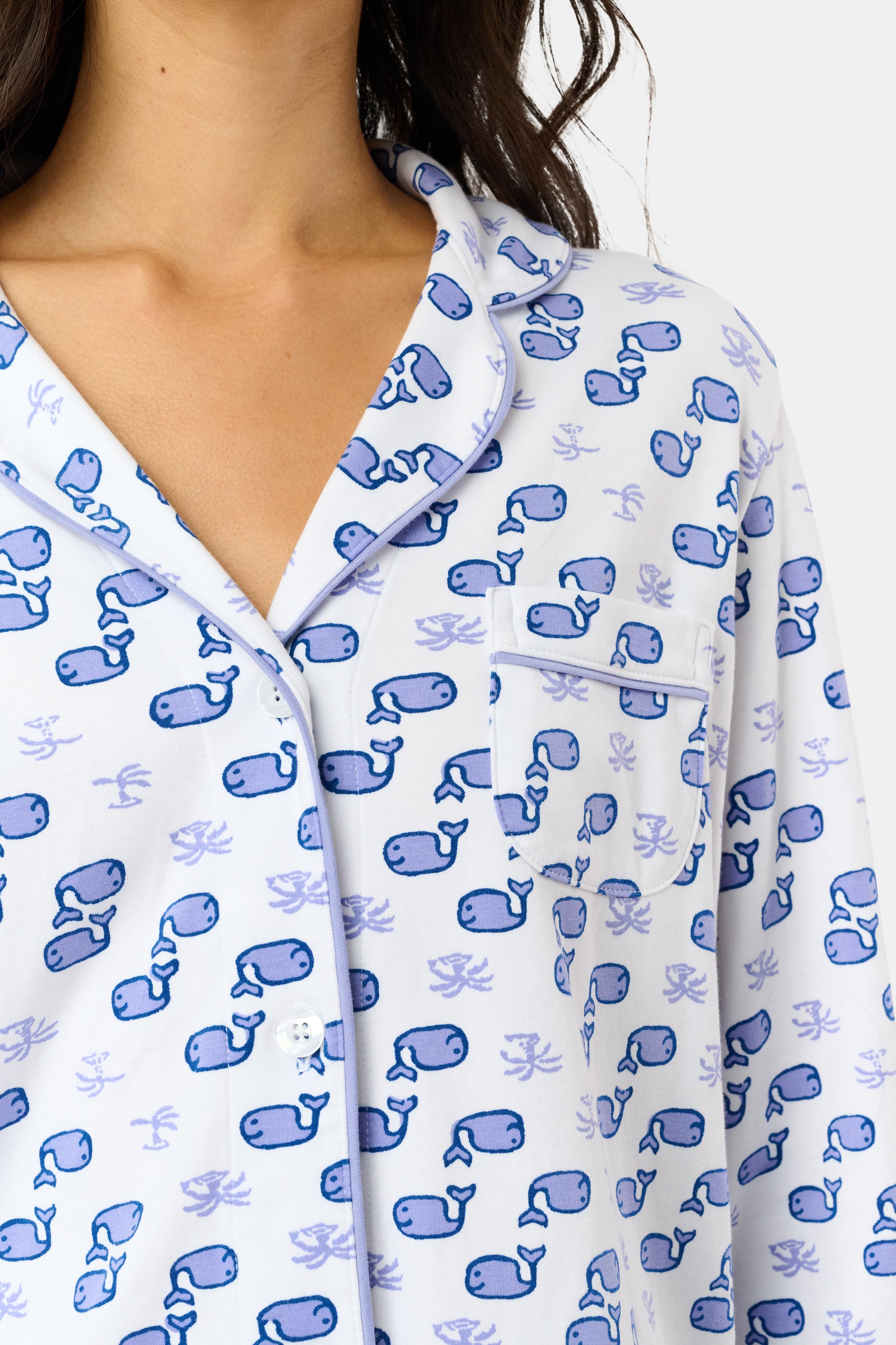 Moby Long Sleeve Polo Pajamas