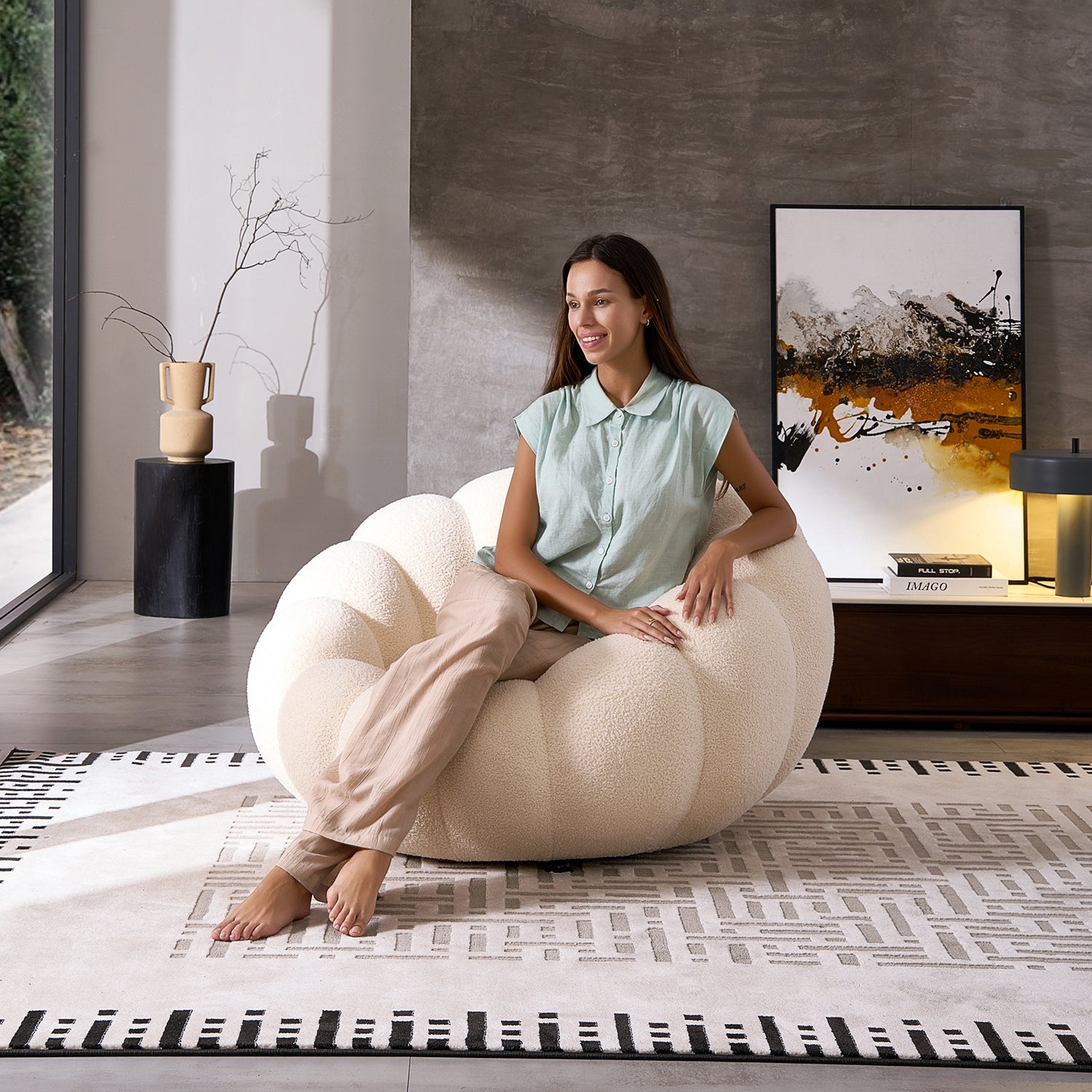 NubeCalabaza™ | Sillón y sofá doble de borrega