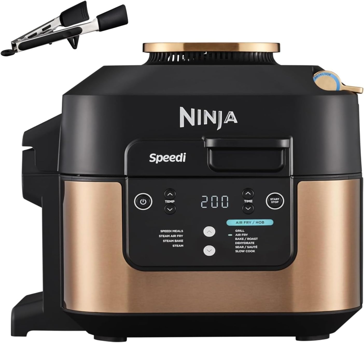 Ninja Combi 12-w-1 Multi-Cooker, kuchenka wielofunkcyjna, piekarnik i frytownica, 12 funkcji, przygotuj posiłki rodzinne w 15 minut, zawiera blachę do pieczenia, patelnię i przepisy, szary, SFP700EU