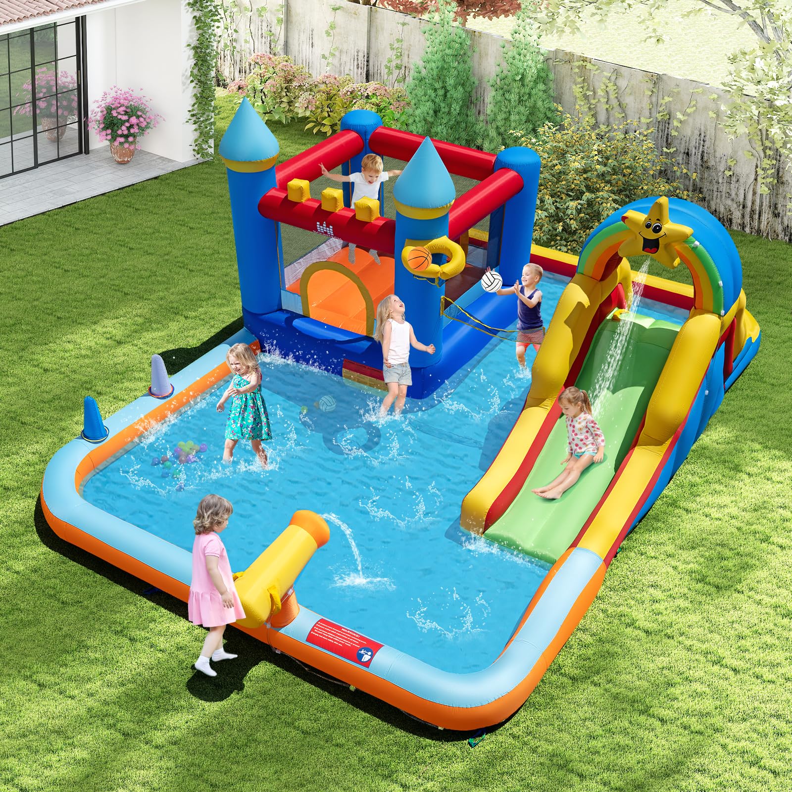 BOUNTECH Inflatable Water Slide for Kids 3-12