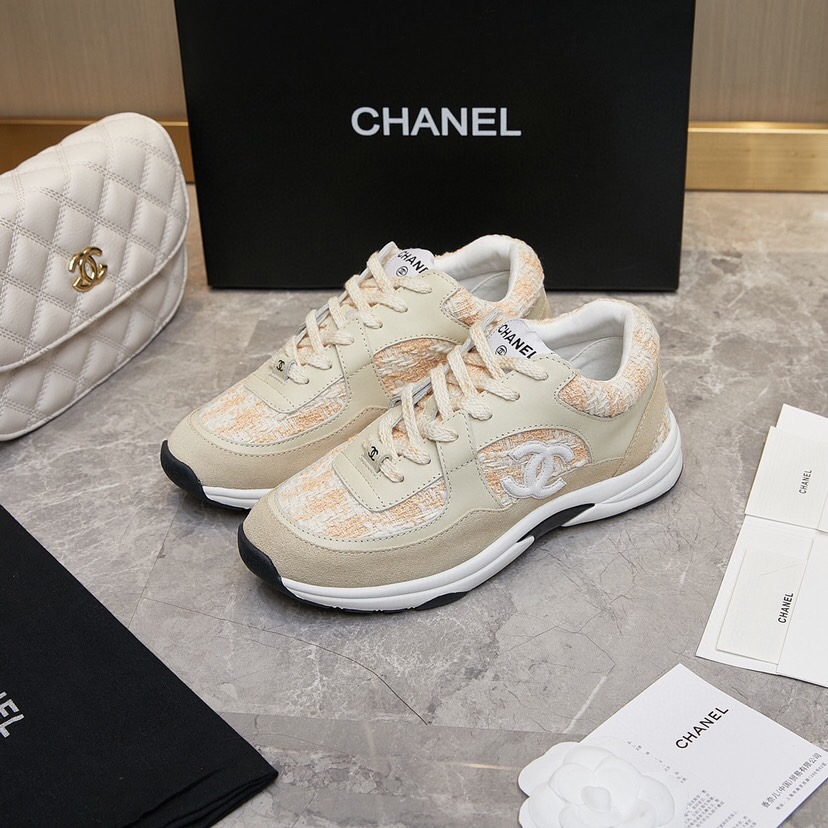 Chanel 2024 New Coton Tweed Sneaker Size 36-46