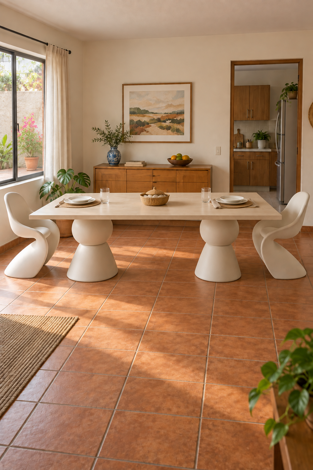 Crema MXHOME V3 1 - CREMA-DUO - ambientación de comedor en hogar mexicano generada con IA