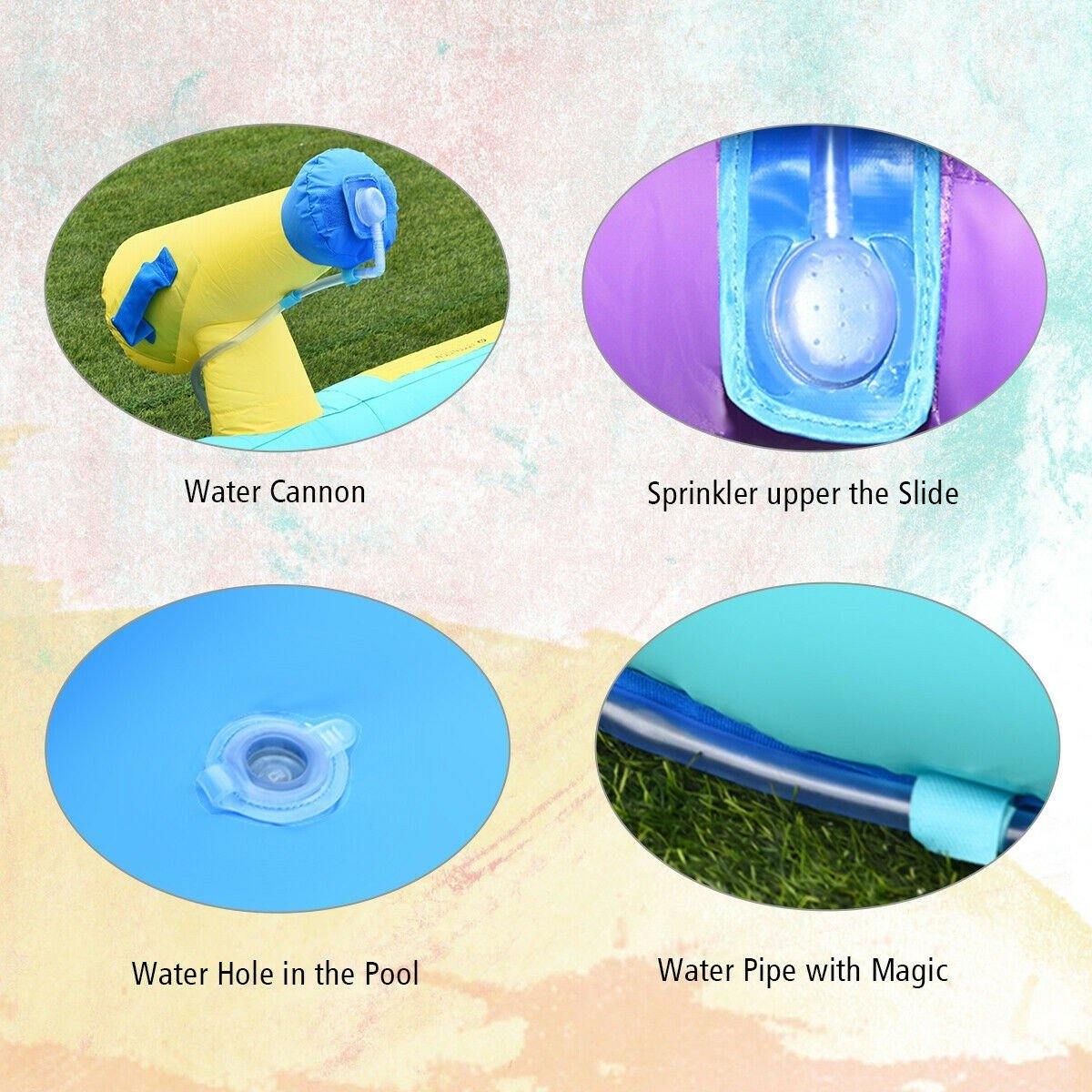 BOUNTECH Inflatable Water Slide, 18x16.5FT Mega Kids Waterslide Park Bounce House w/Dual Slides